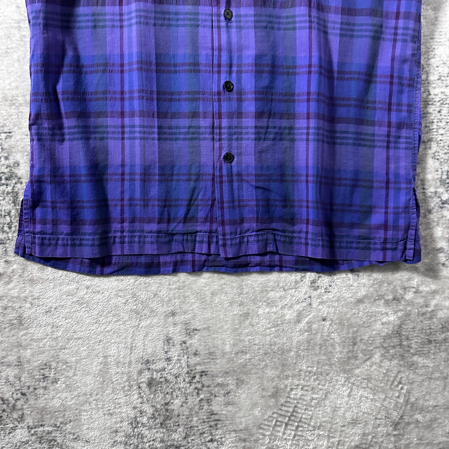 Polo by Ralph Lauren Cotton Caldwell Short Sleeve Shirt – M / Purple Plaid