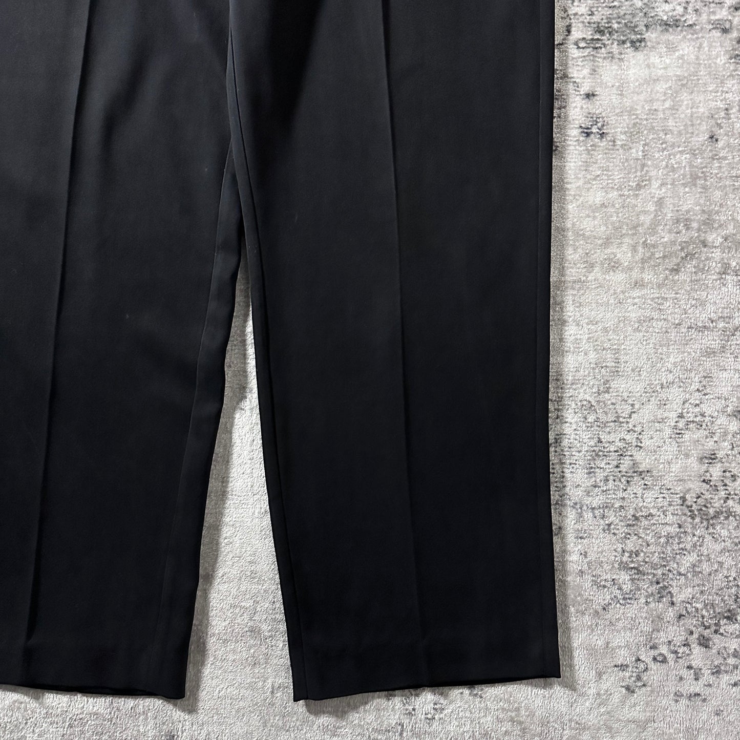 Silk Black Pleated Trousers