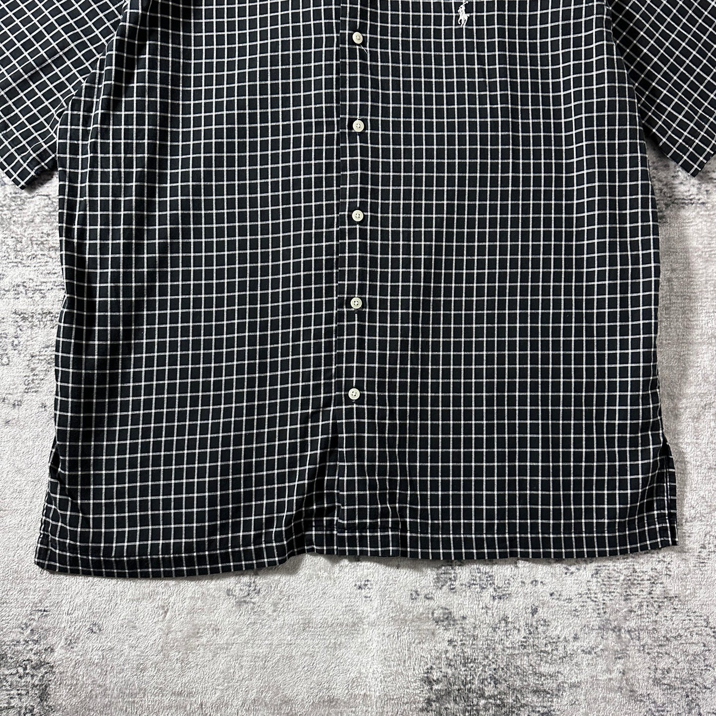 Ralph Lauren Caldwell 100% Cotton Check Shirt / Black White / Size L POLO GOLF