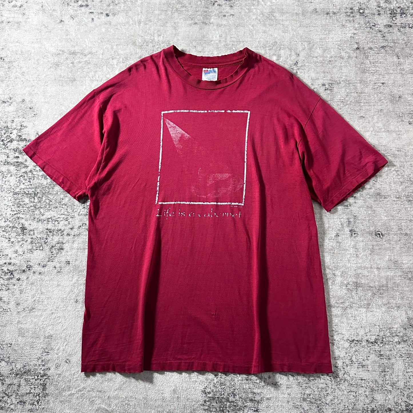 Cotton “got wine?” Graphic T-Shirt / Wine Red / XL/ Hanes BEEFY-T