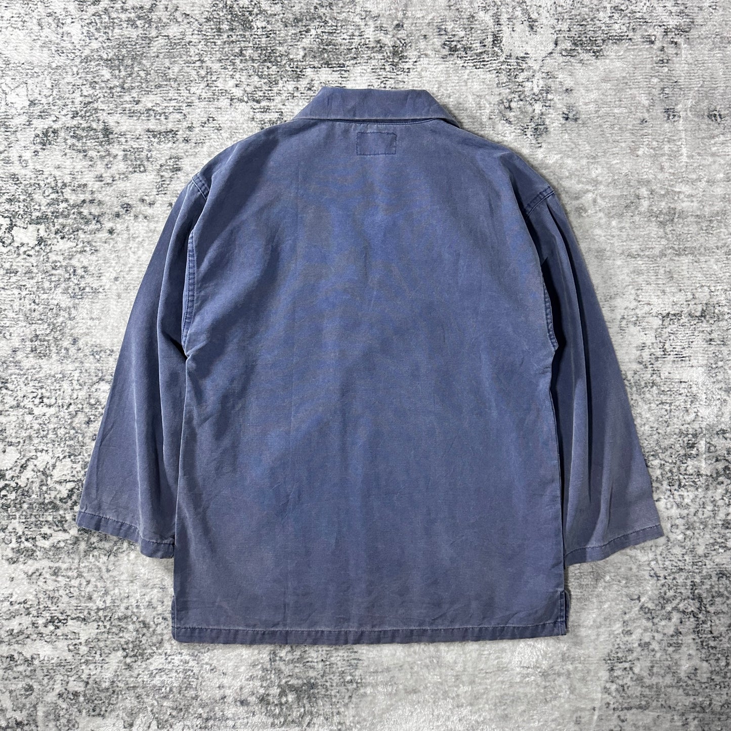 Fisherman's smock Pullover Skipper Smock Shirt / Faded Blue / 100% Cotton