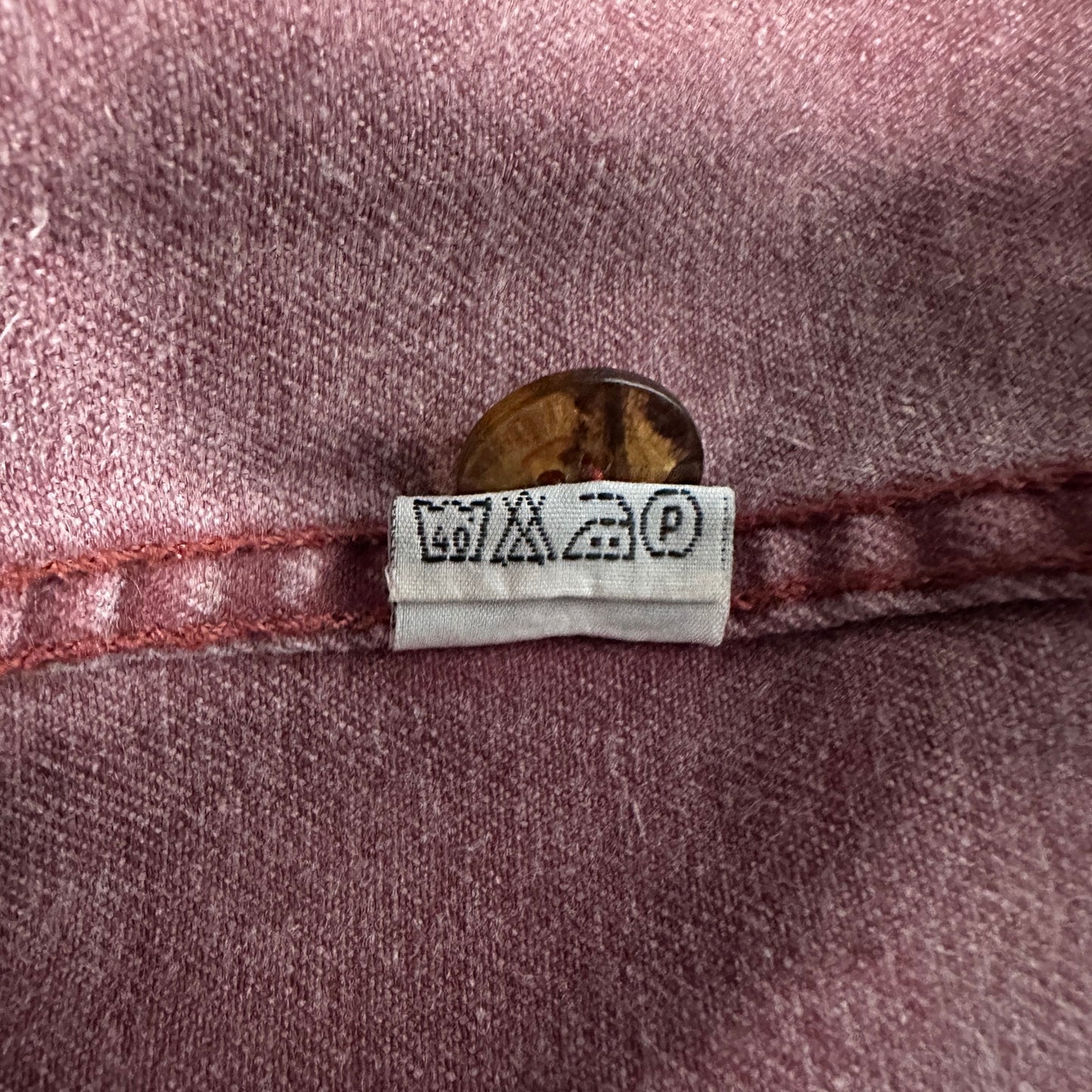 Fisherman's smock Pullover Shirt / Size M / Faded Dusty Rose