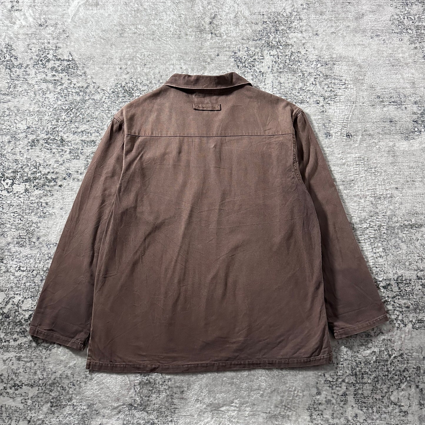 MOUSQUETON Brown Pullover Fisherman Smock Long Sleeve Shirt