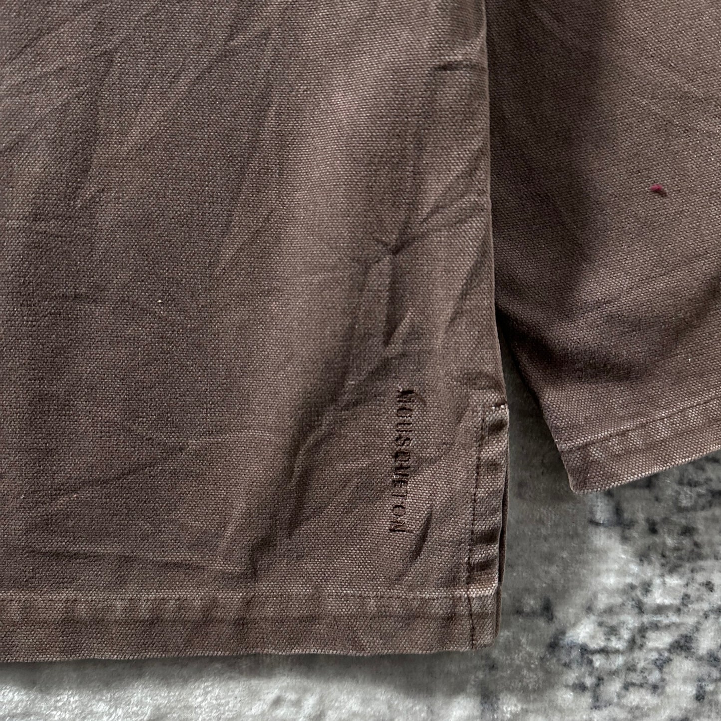 MOUSQUETON Brown Pullover Fisherman Smock Long Sleeve Shirt