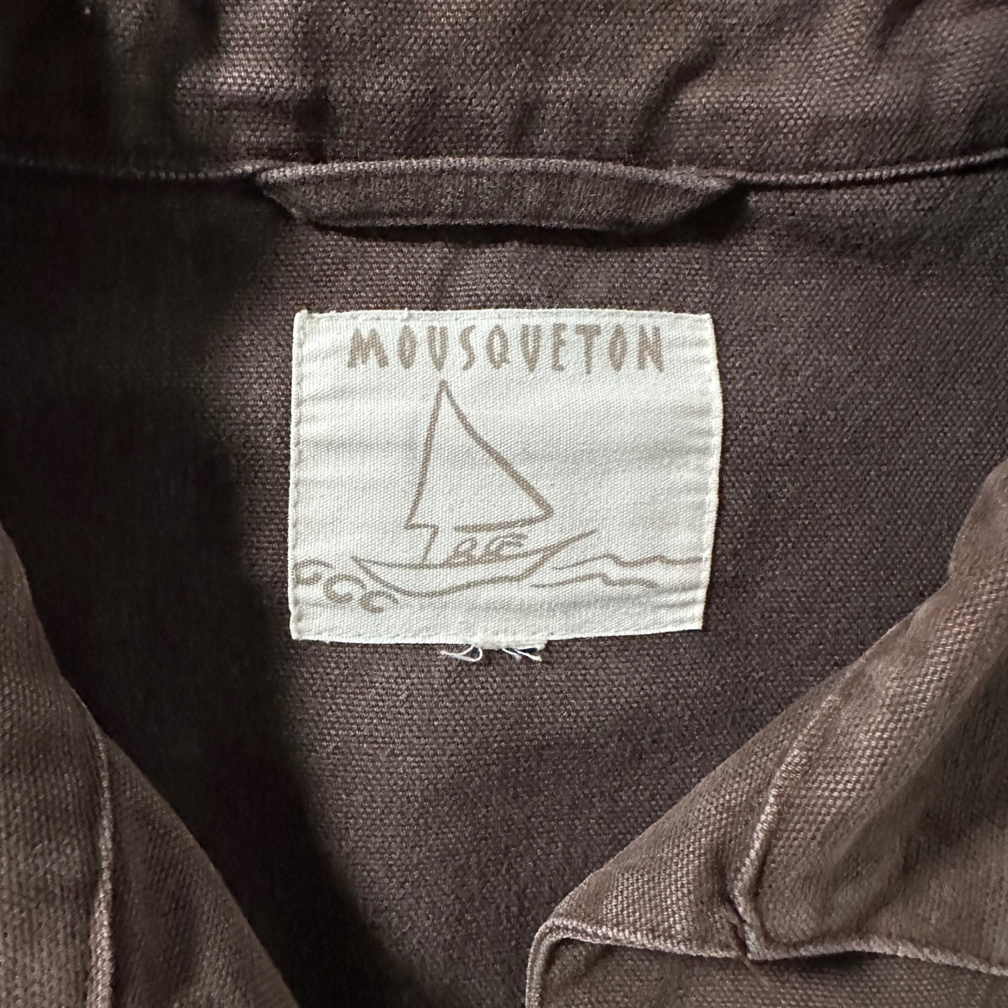 MOUSQUETON Brown Pullover Fisherman Smock Long Sleeve Shirt