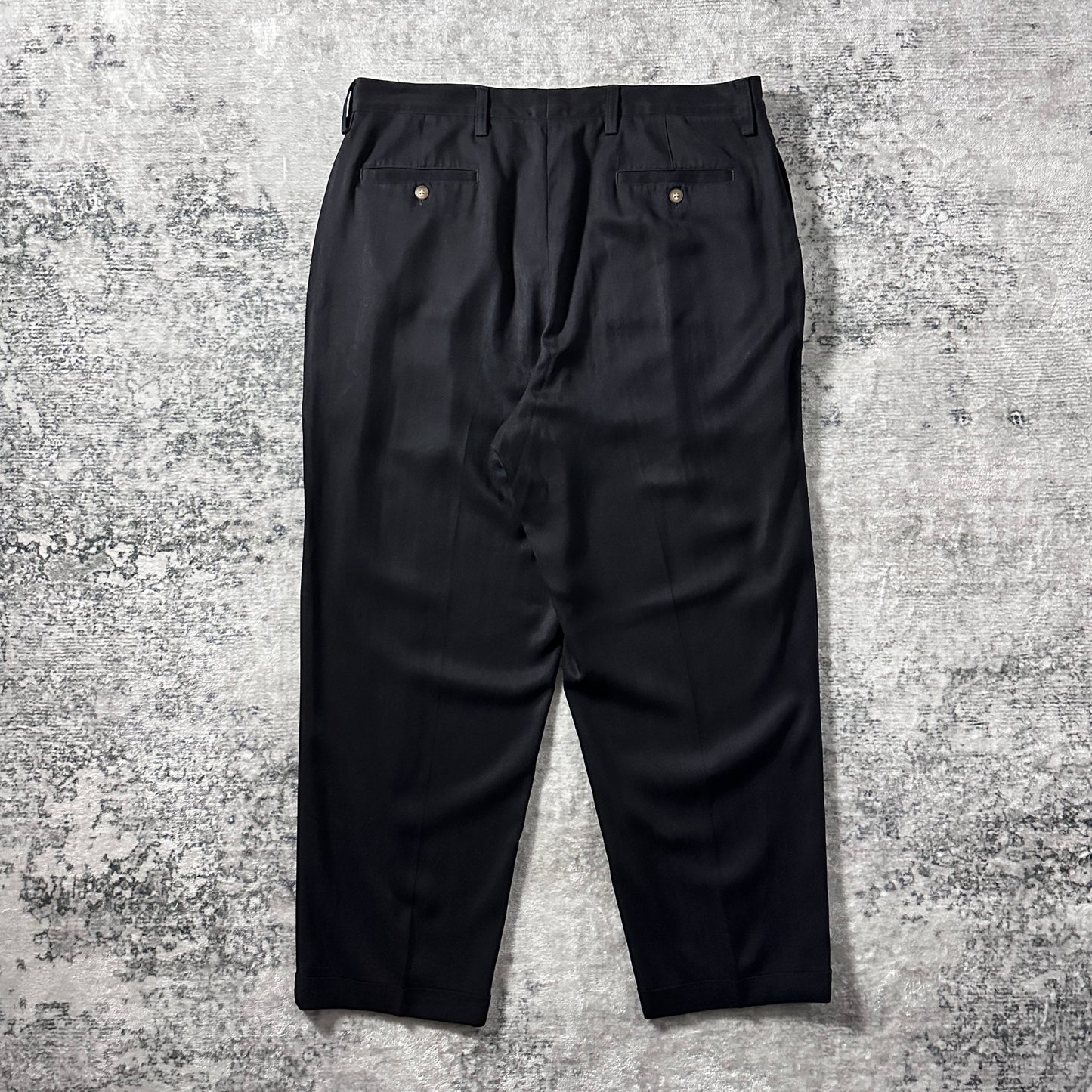 Tommy Bahama  100% Silk Black Pleated Trousers – 36