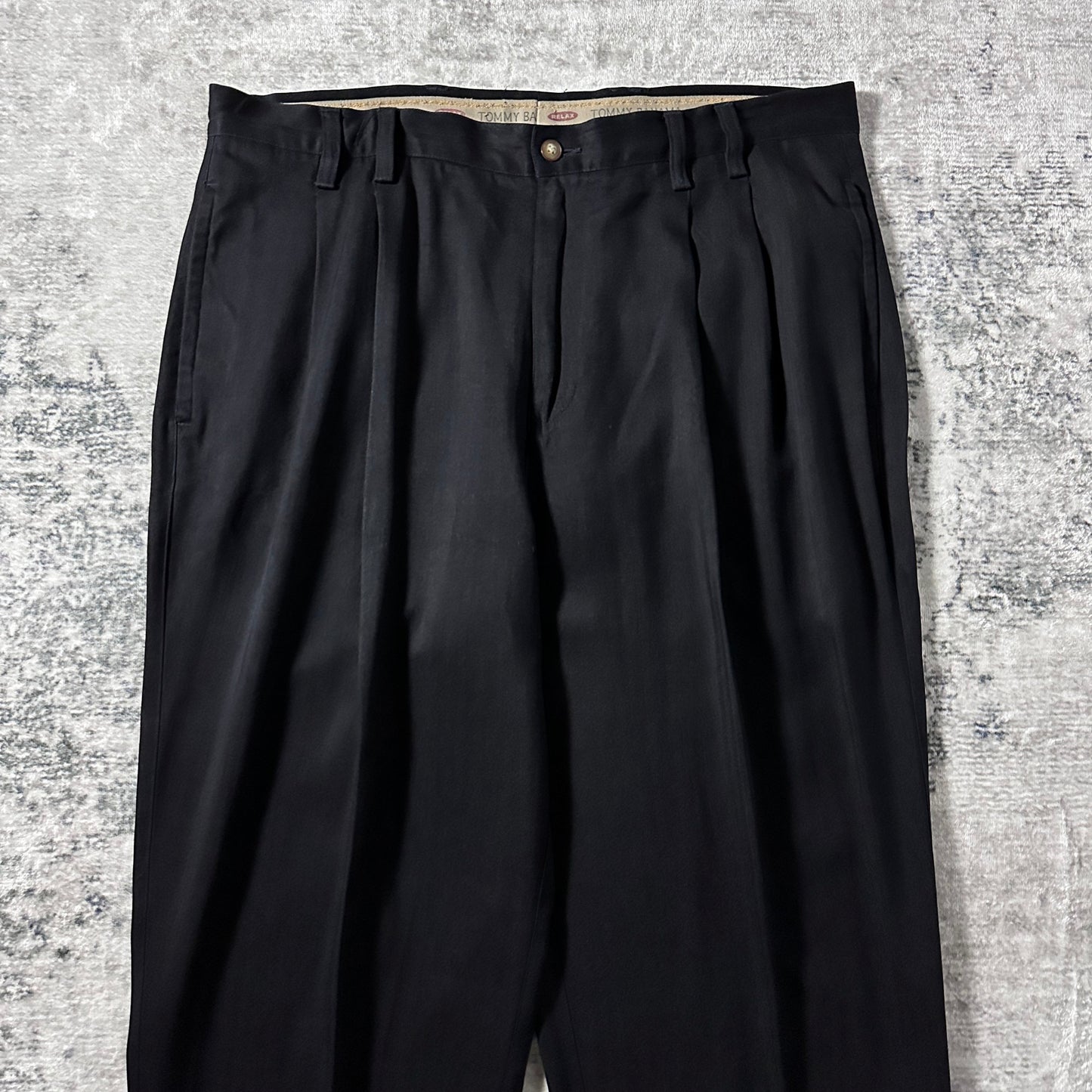 Tommy Bahama  100% Silk Black Pleated Trousers – 36