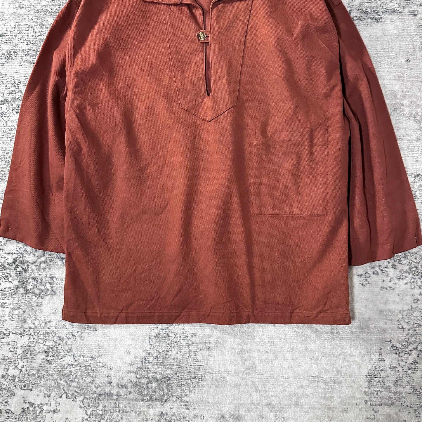Fisherman's smock Cotton Pullover Smock Shirt Size L