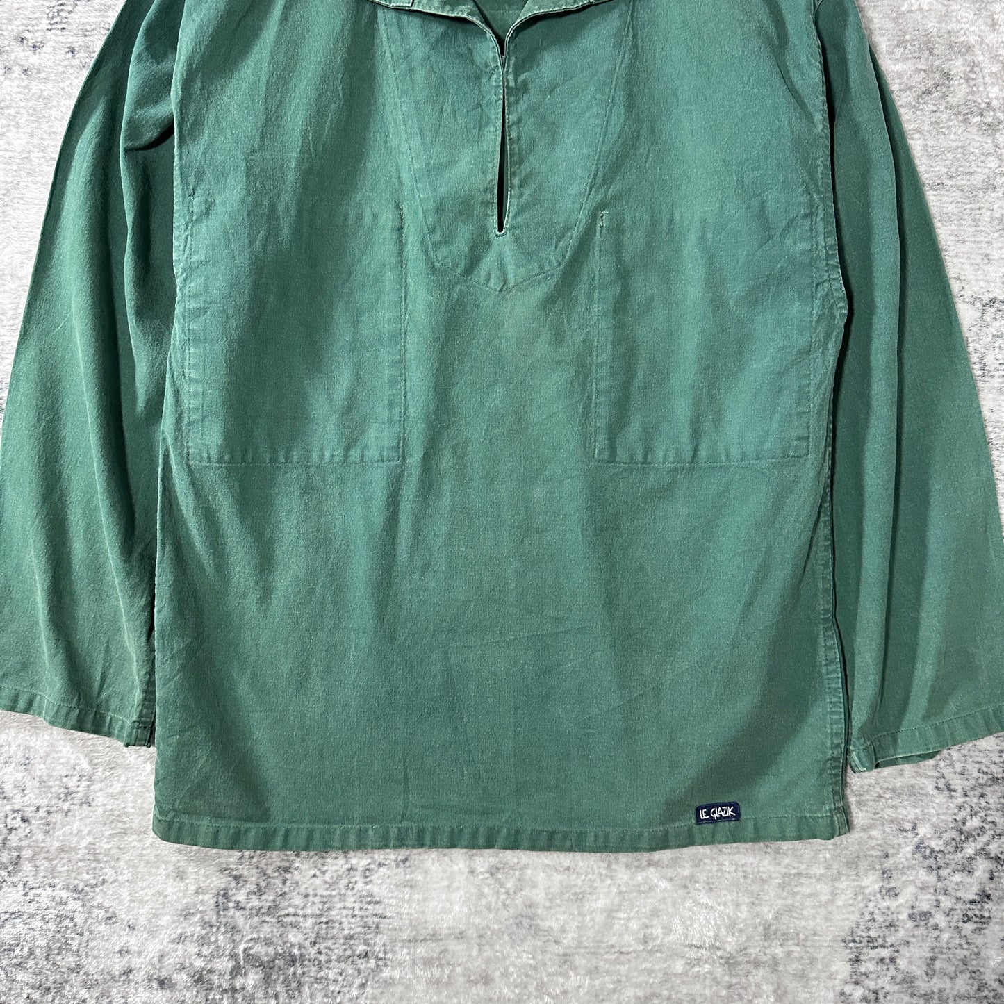 Fisherman's Smock LE GLAZIK Green - Pullover Smock Shirt