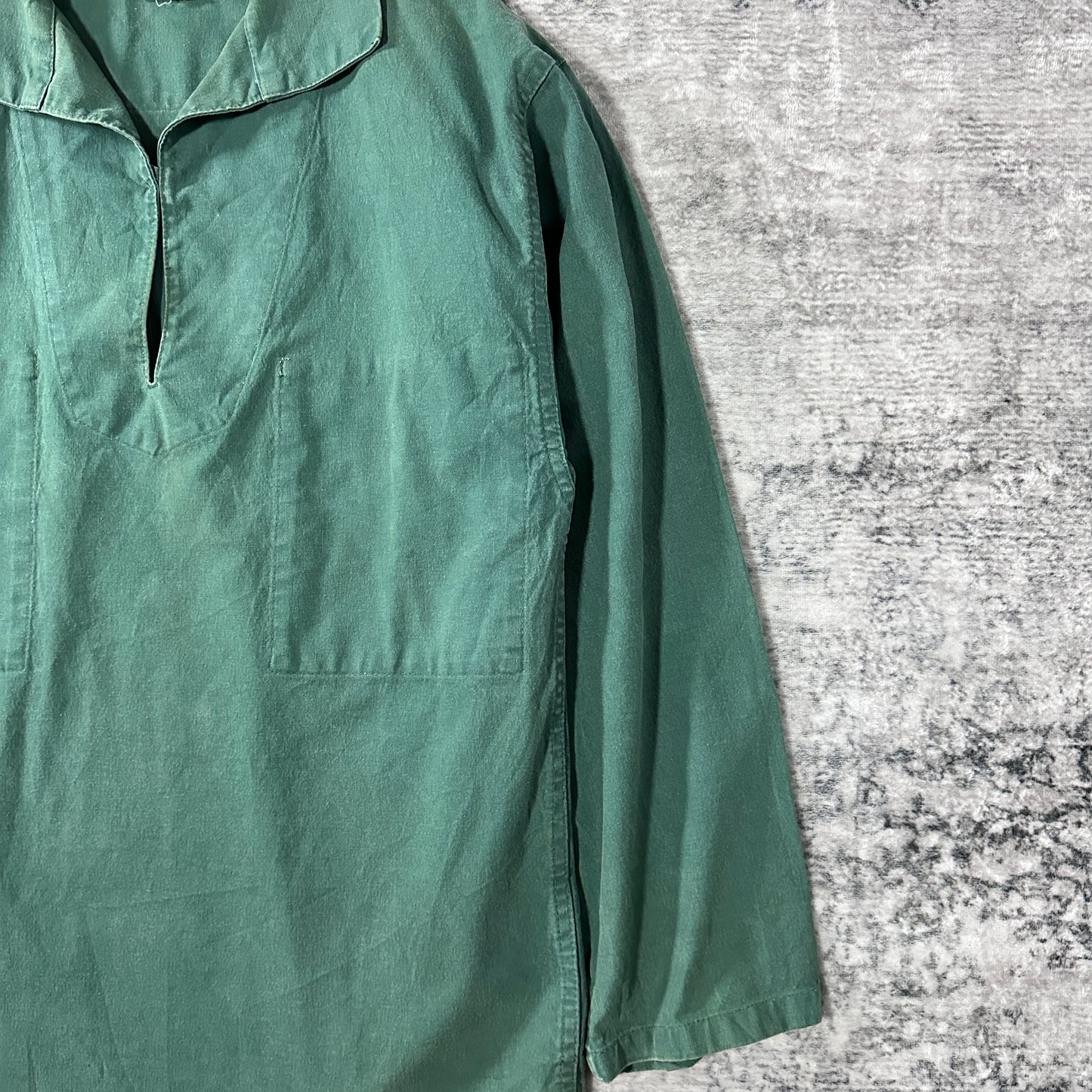 Fisherman's Smock LE GLAZIK Green - Pullover Smock Shirt