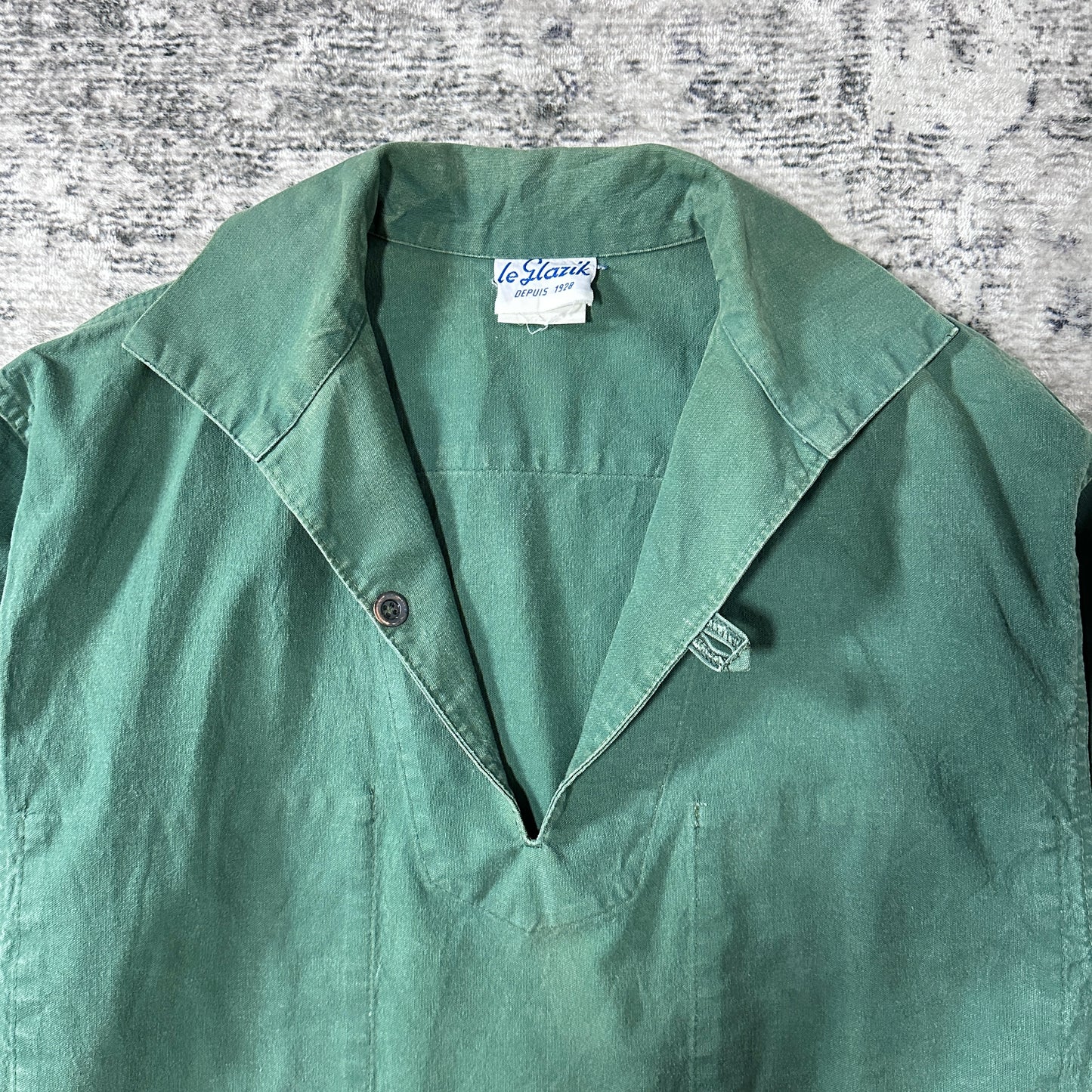 Fisherman's Smock LE GLAZIK Green - Pullover Smock Shirt