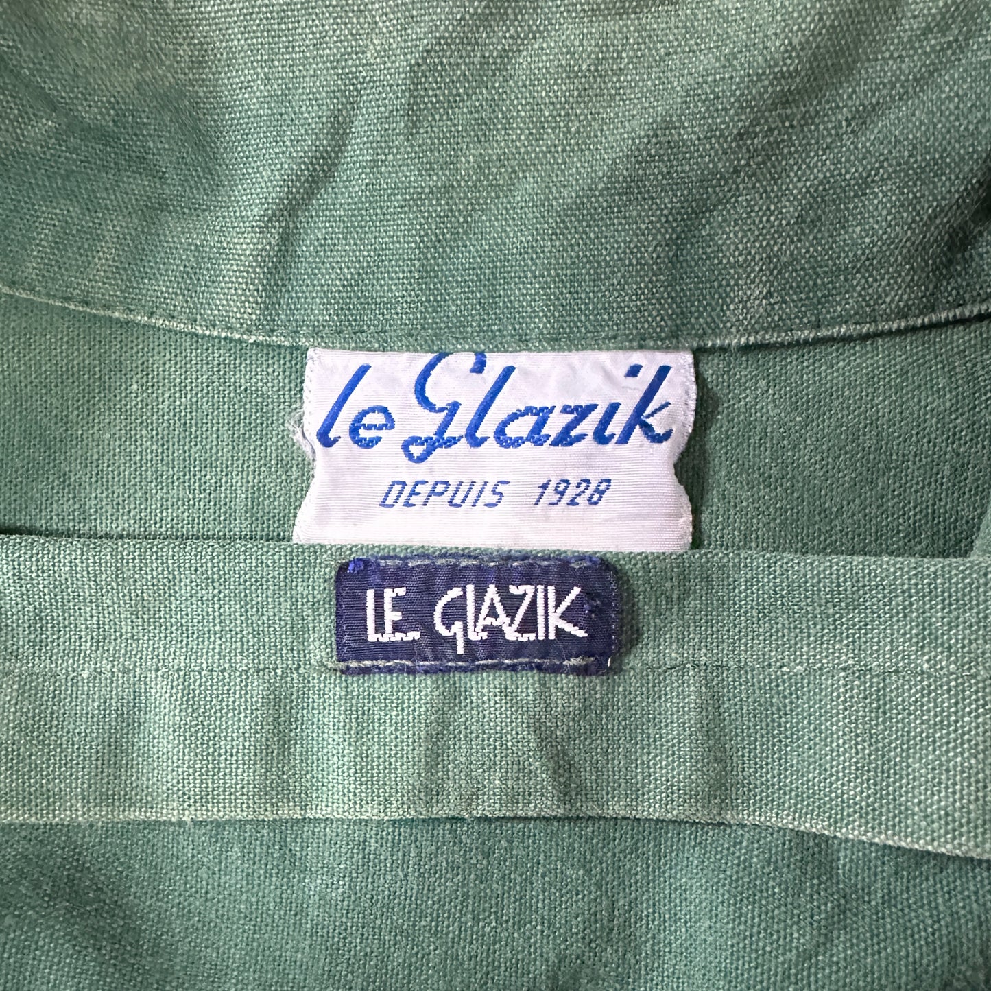 Fisherman's Smock LE GLAZIK Green - Pullover Smock Shirt