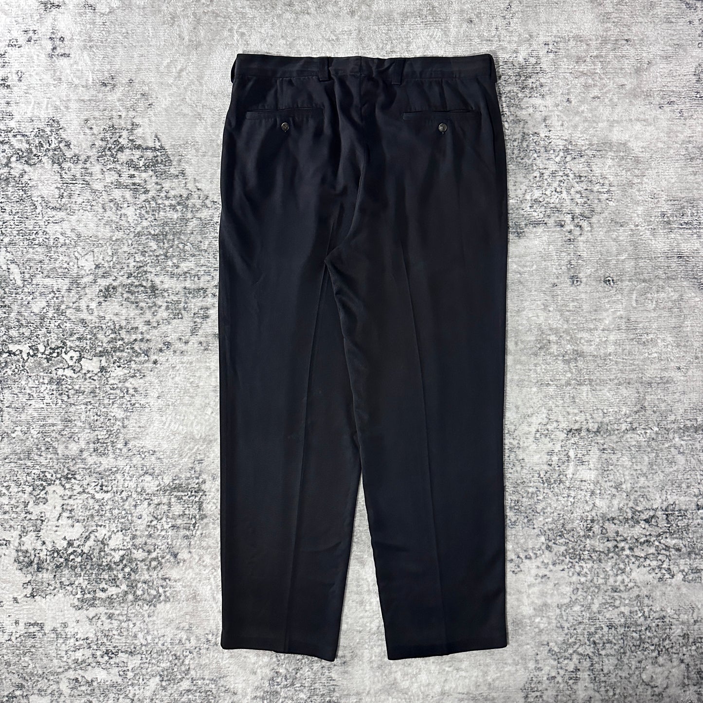 Black 100% Silk Pleated Relax Pants 35×30 Tommy Bahama