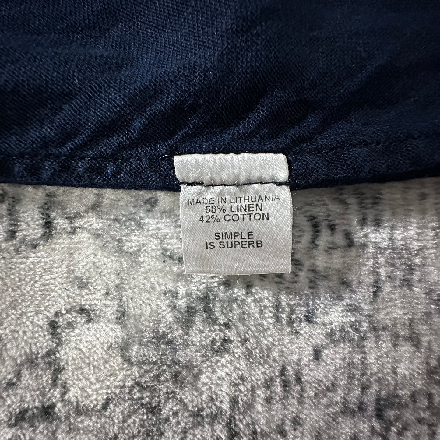 FLAX Linen Cotton Sleeveless Top Navy Size M