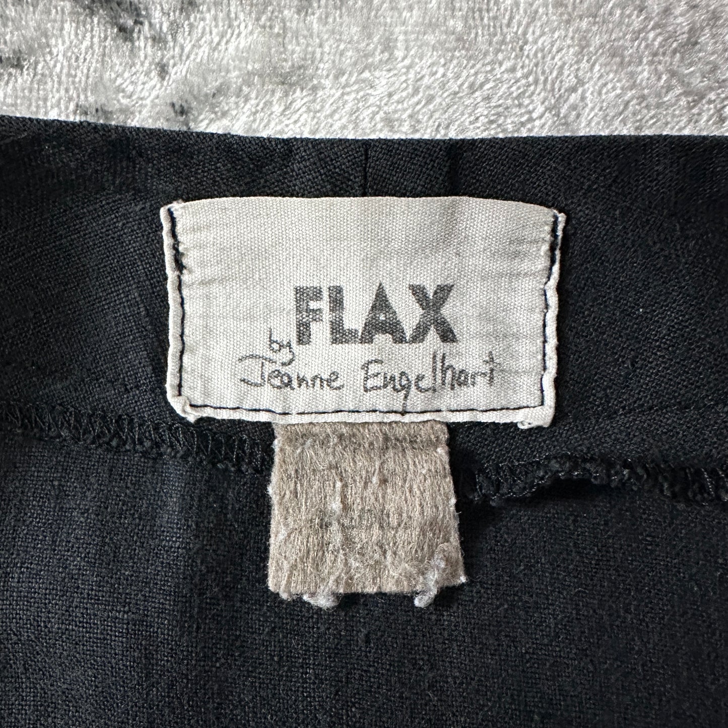 FLAX  Black V-Neck Linen Jacket