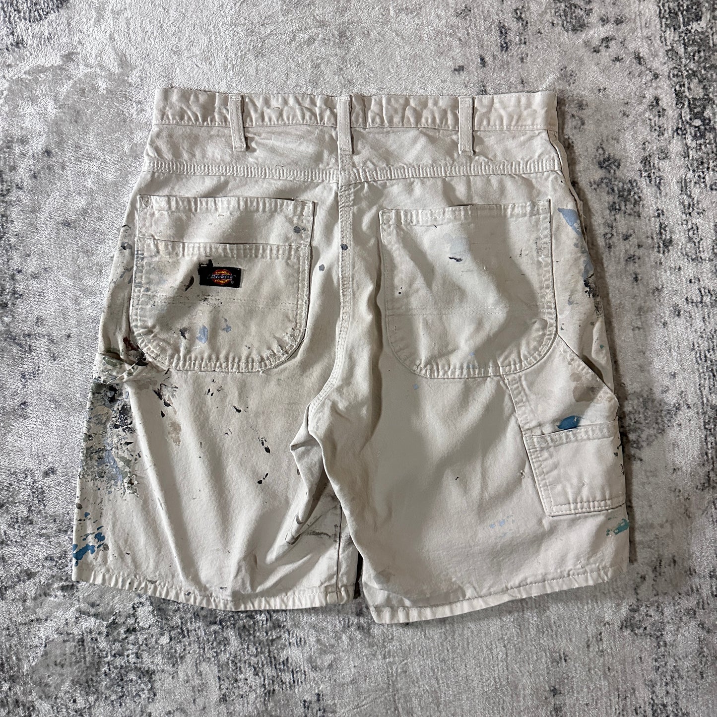 Dickies Paint Splatter Painter Shorts Natural White