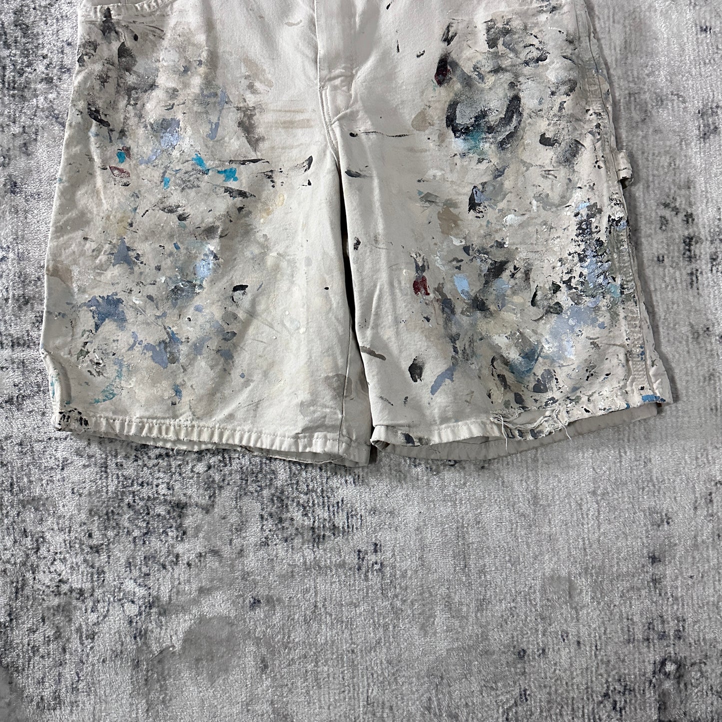 Dickies Paint Splatter Painter Shorts Natural White