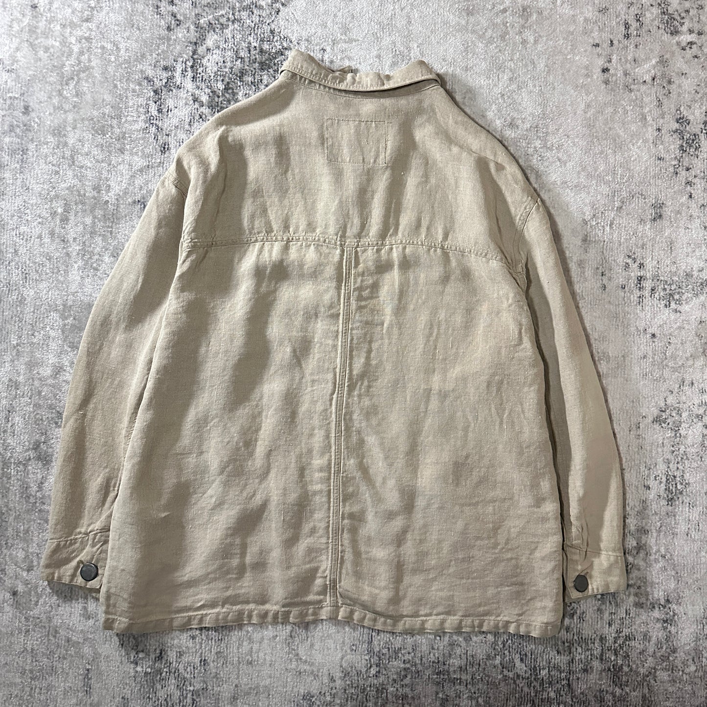 Linen Beige Chore Jacket Size XL STRUCTURE Le Collezioni 100%