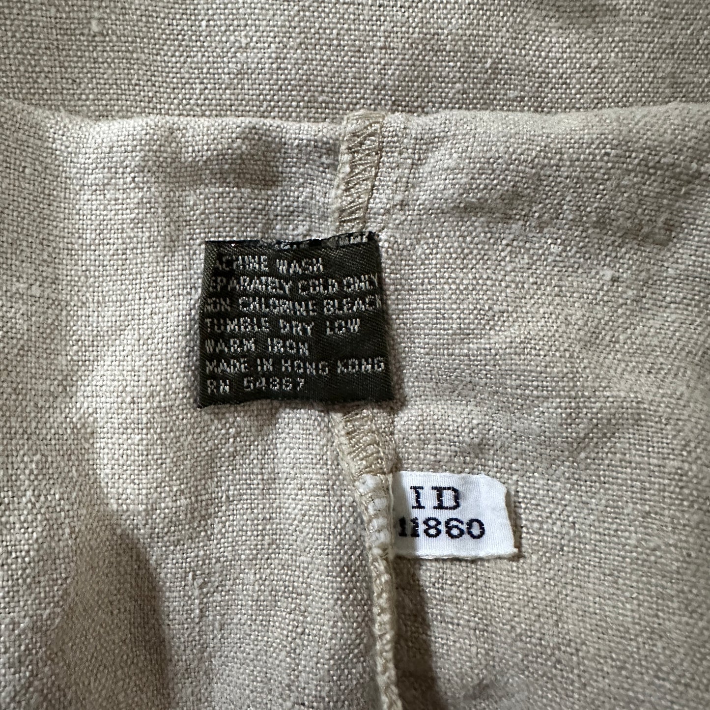 Linen Beige Chore Jacket Size XL STRUCTURE Le Collezioni 100%