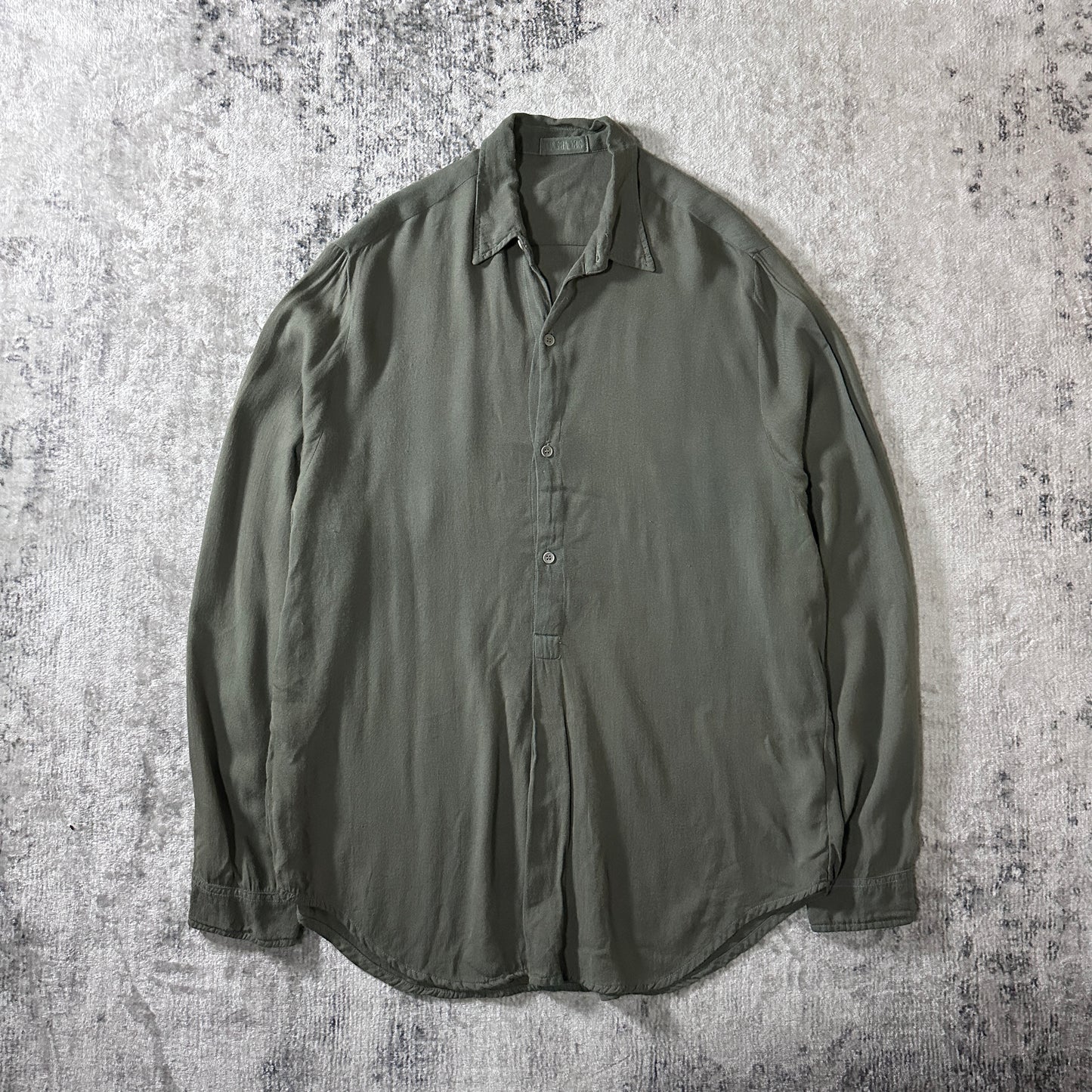 CP SHADES Rayon Wool Olive Pullover Shirt Size F