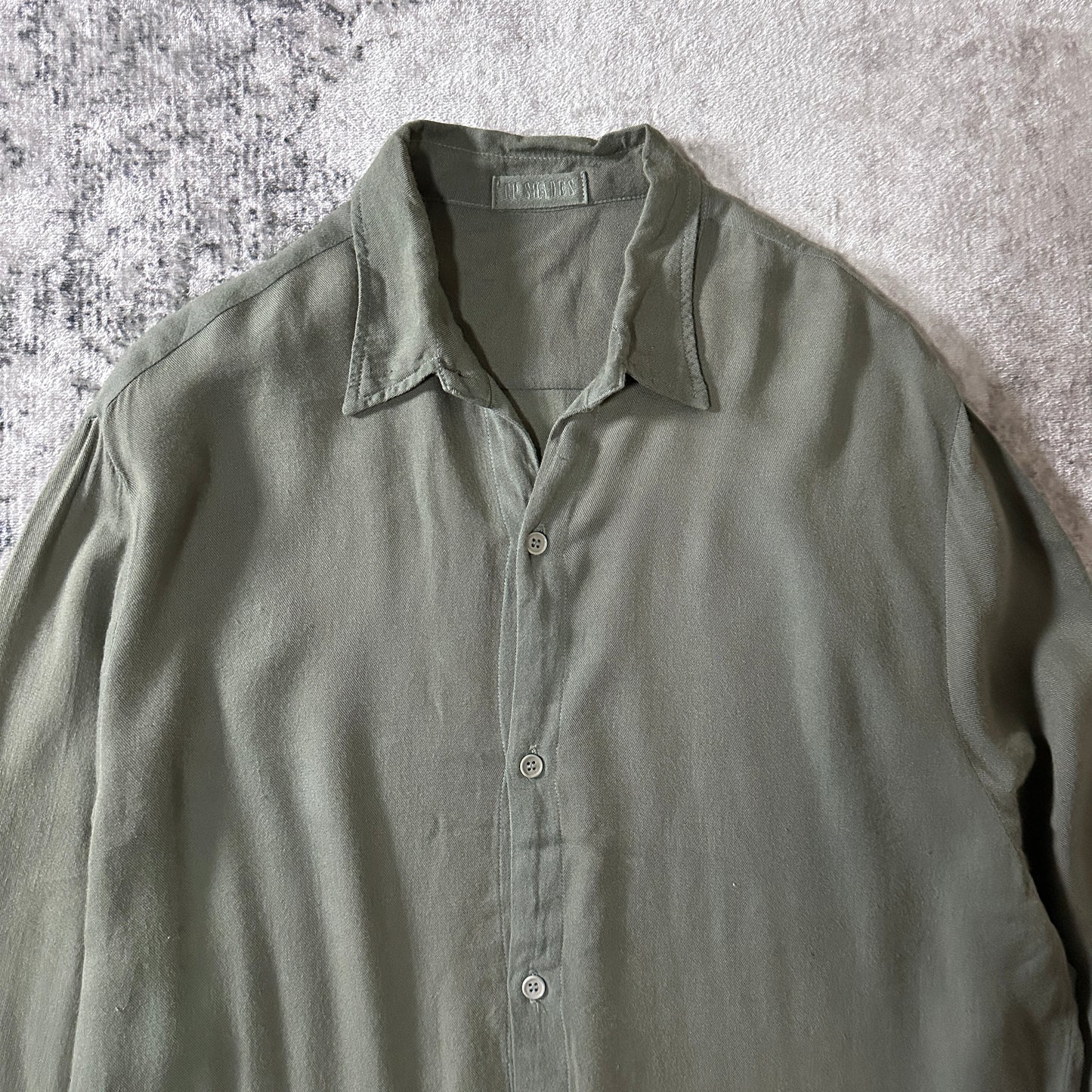 CP SHADES Rayon Wool Olive Pullover Shirt Size F