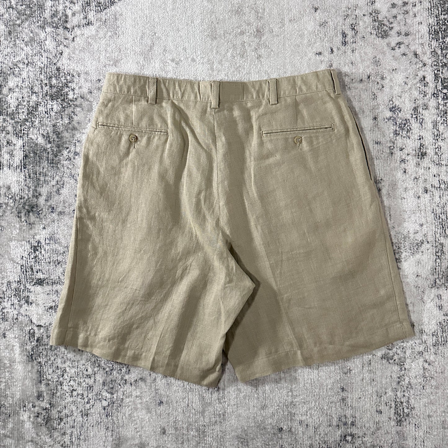 Polo by Ralph Lauren 100% Linen Beige Tyler Shorts Size 36