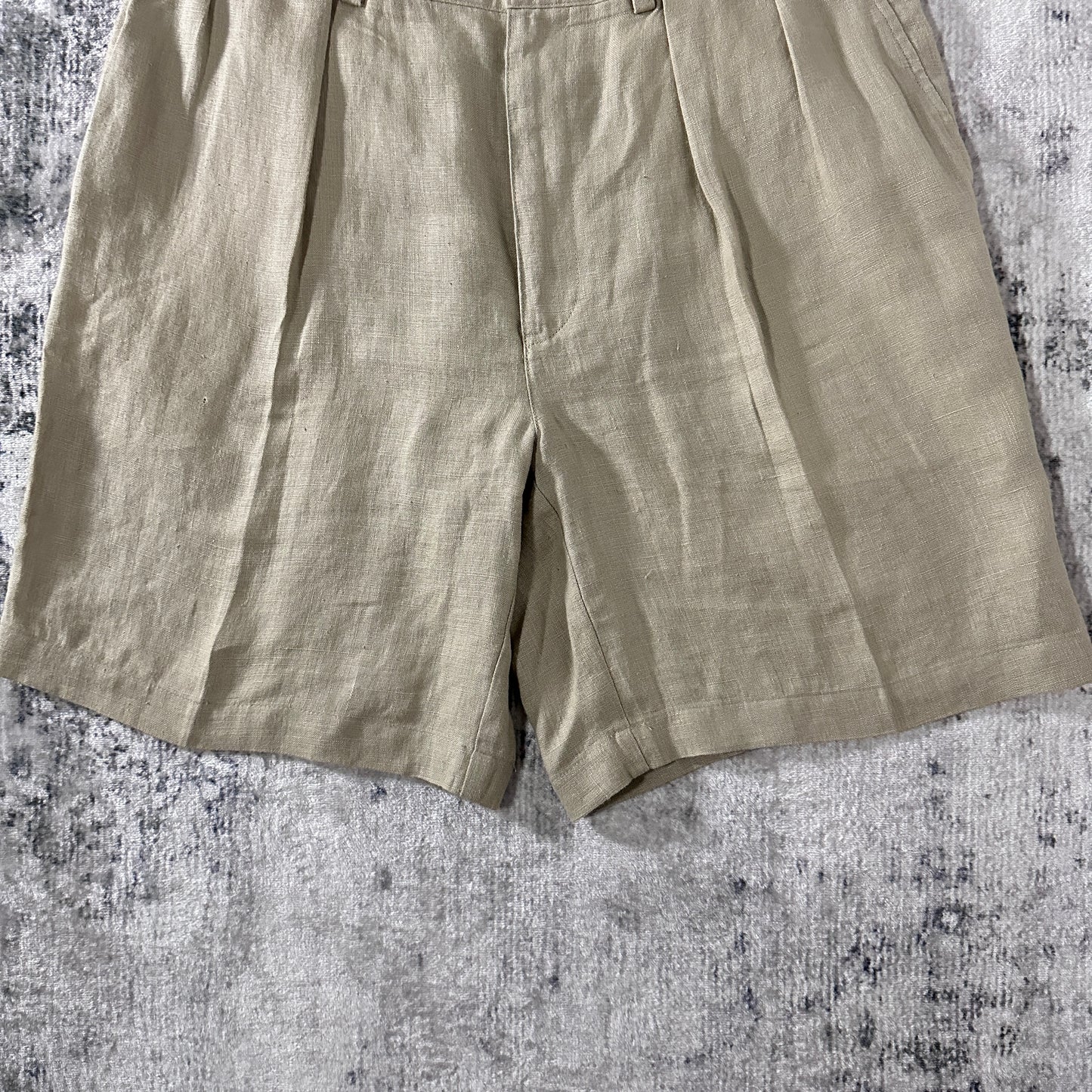 Polo by Ralph Lauren 100% Linen Beige Tyler Shorts Size 36