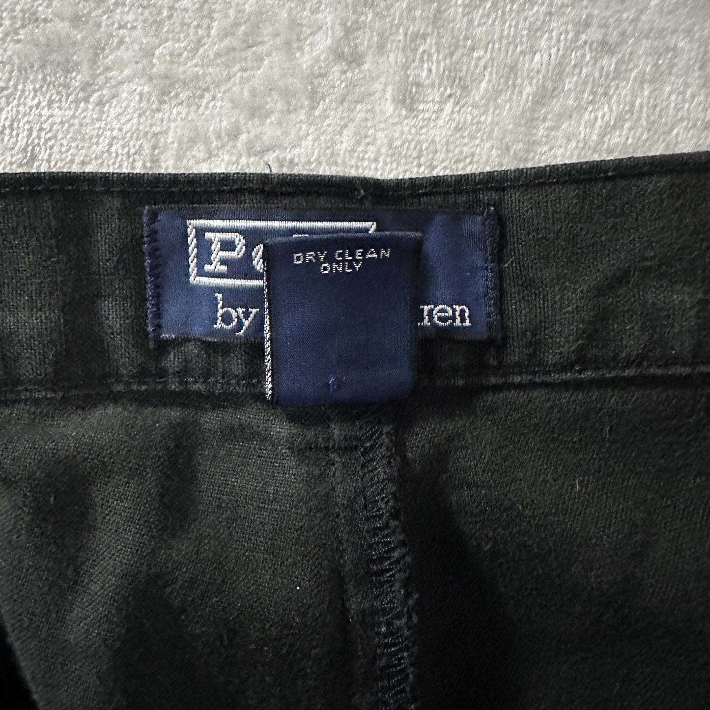 Polo by Ralph Lauren Linen Cotton Pleated Shorts Black Size 38