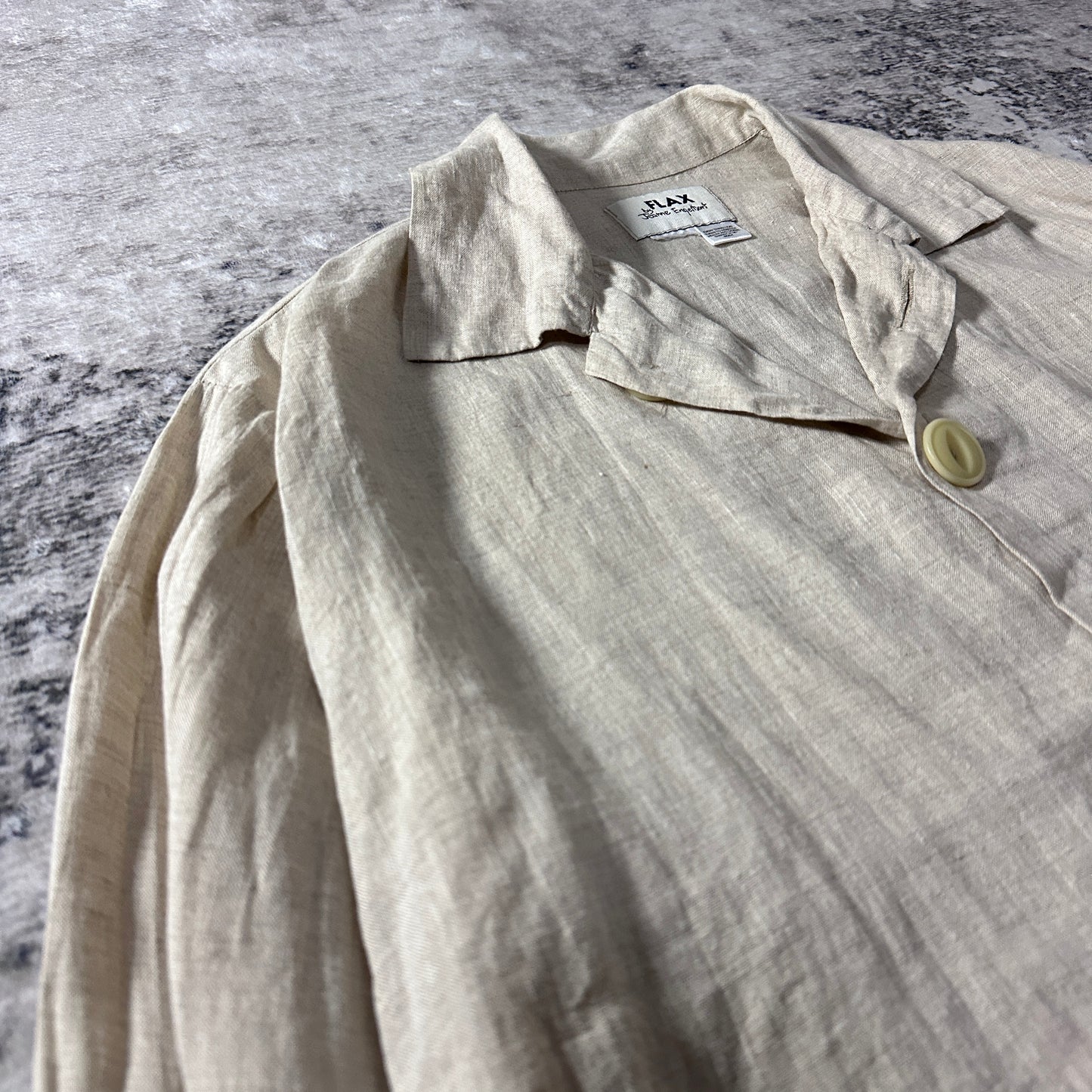 FLAX  Natural Linen Jacket Beige Size M