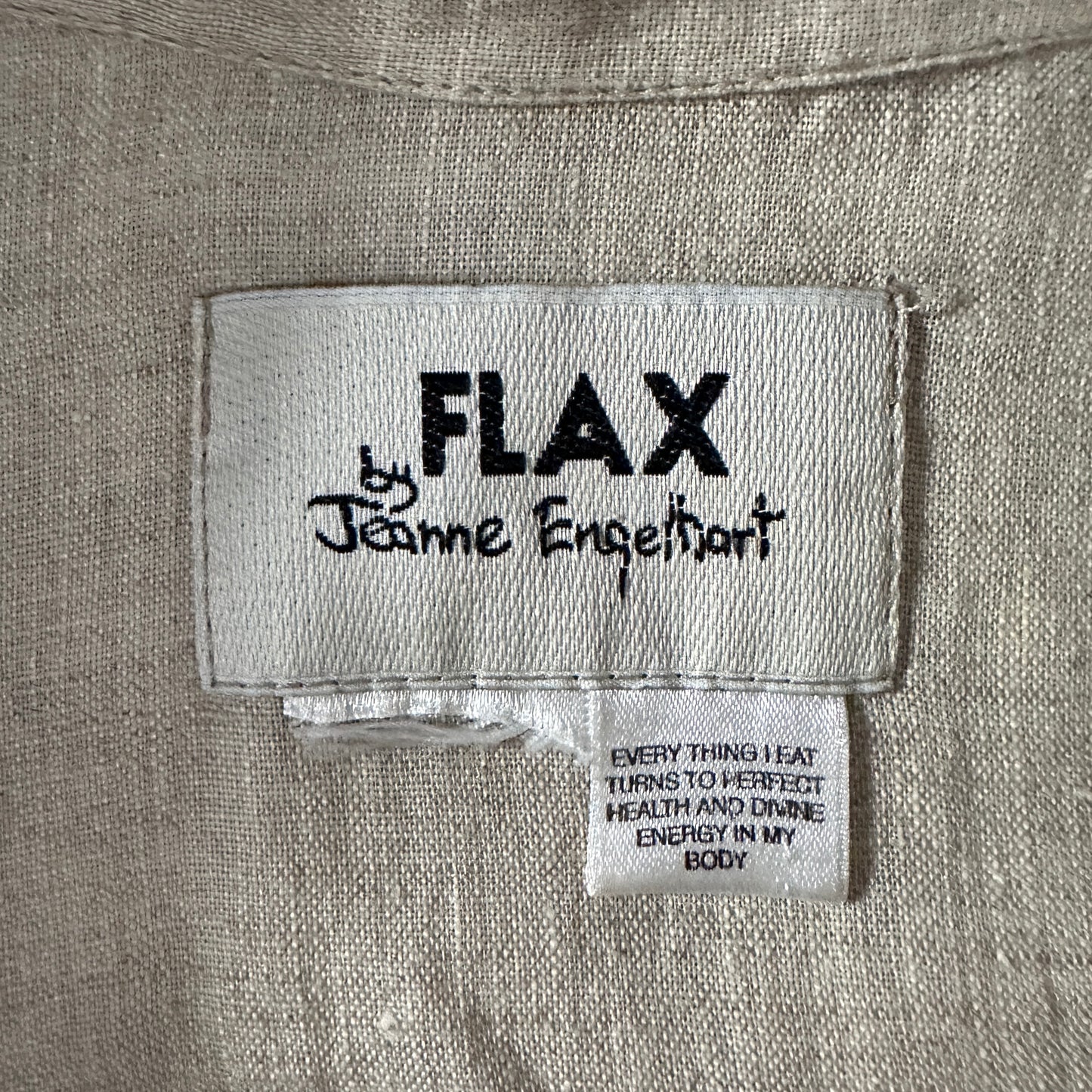 FLAX  Natural Linen Jacket Beige Size M