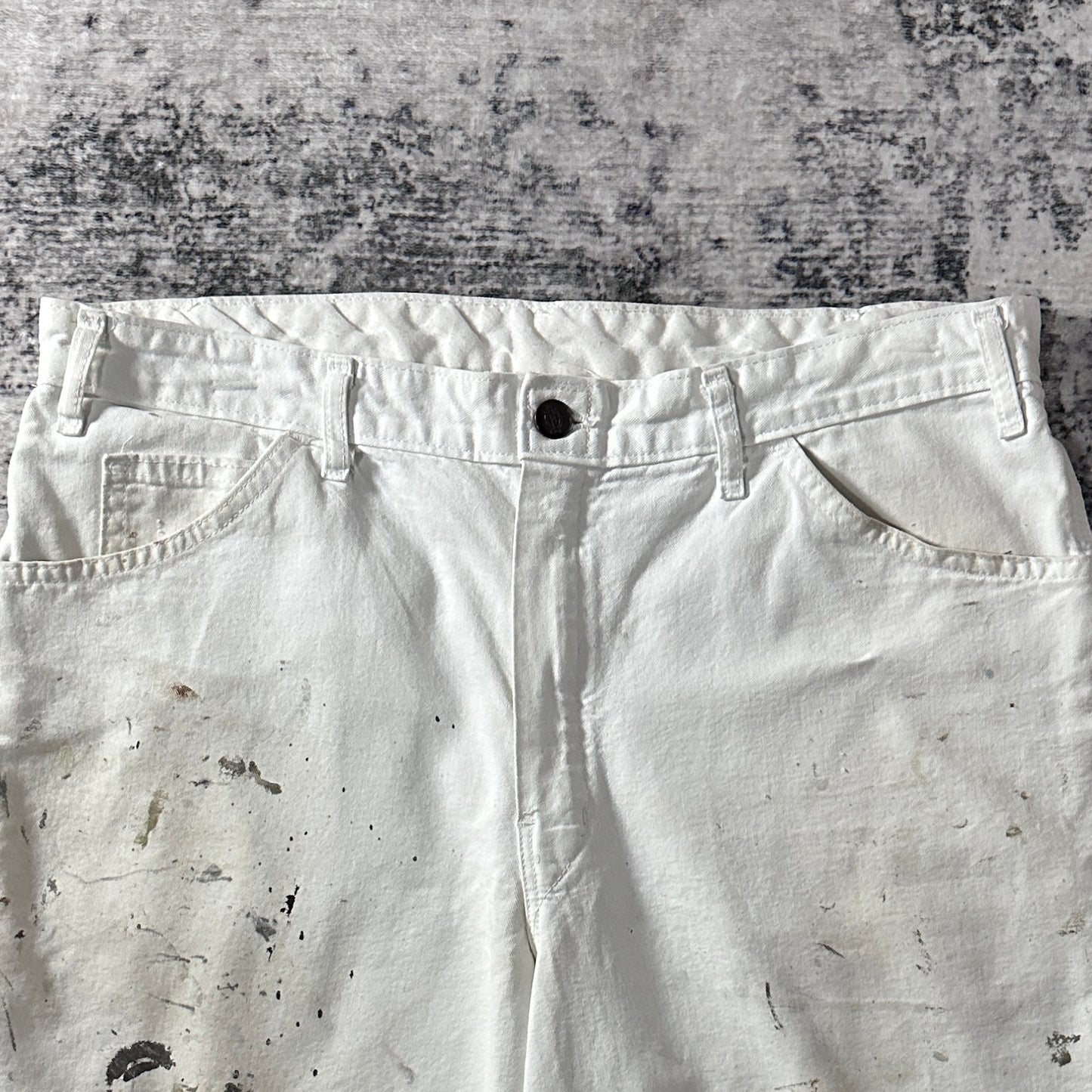Dickies Sherwin Williams White Cotton Painter Shorts Size 36