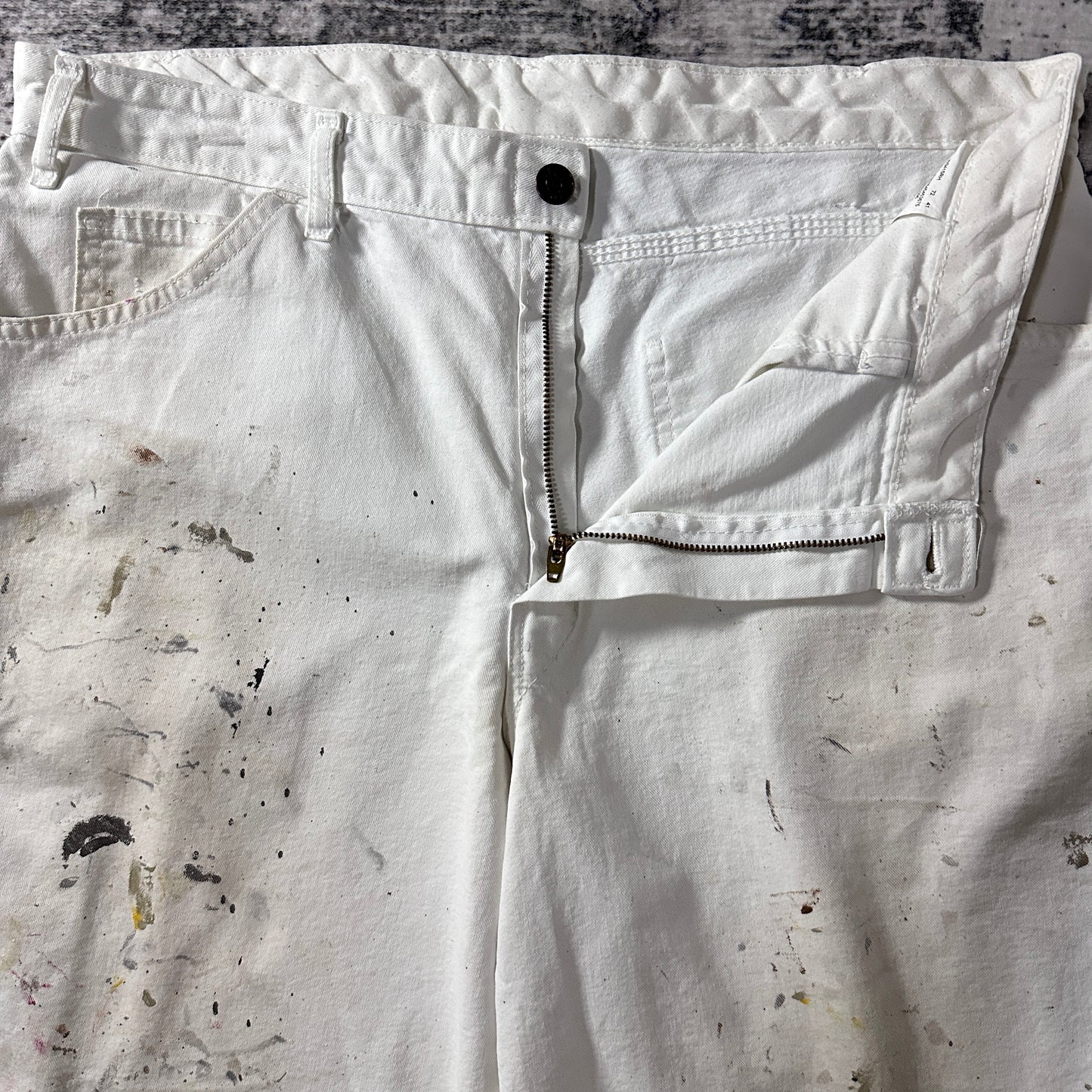Dickies Sherwin Williams White Cotton Painter Shorts Size 36