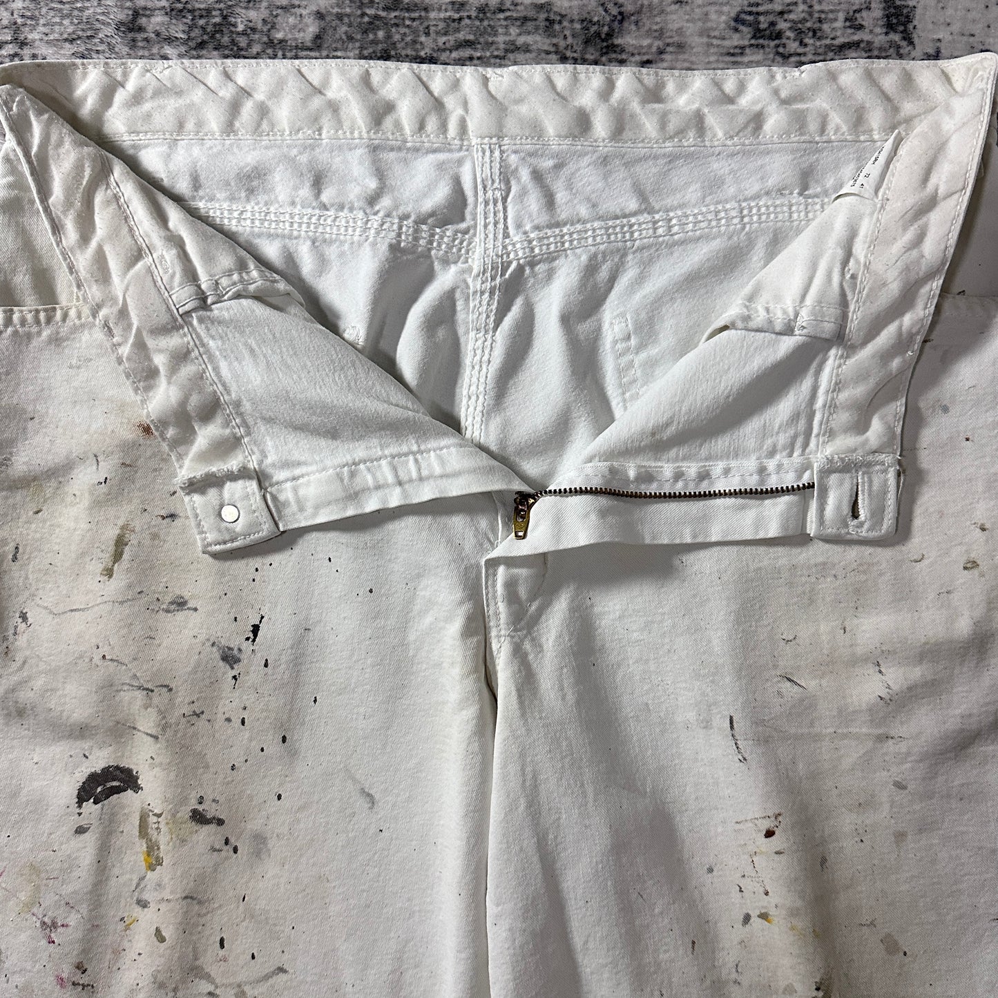 Dickies Sherwin Williams White Cotton Painter Shorts Size 36