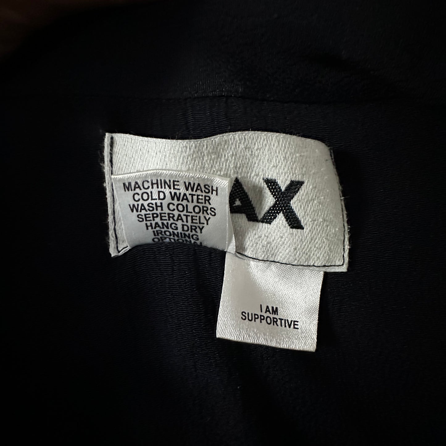 FLAX Black Rayon Short Sleeve Shirt Size Medium
