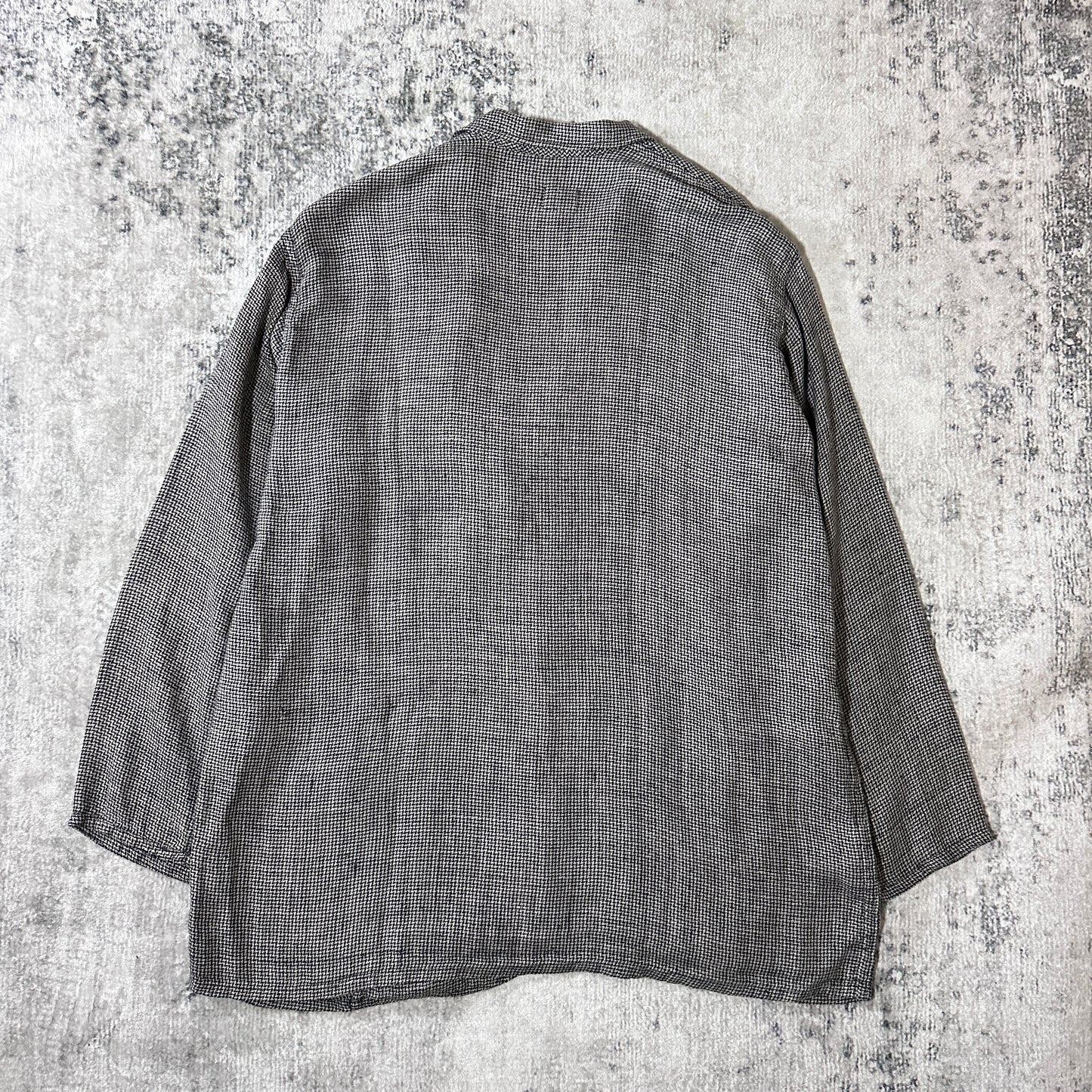 FLAX  Linen  Jacket Medium Black White Gray