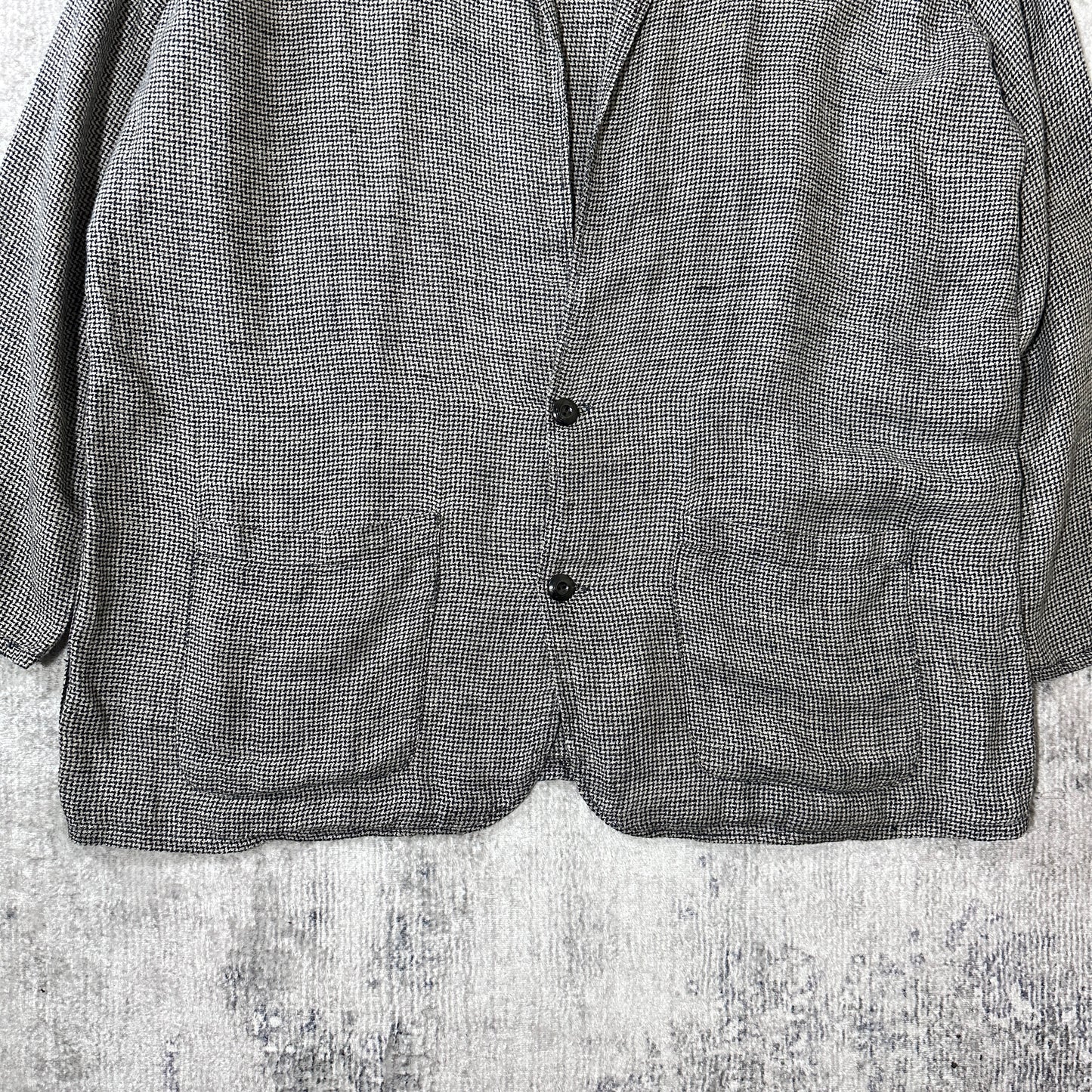 FLAX  Linen  Jacket Medium Black White Gray