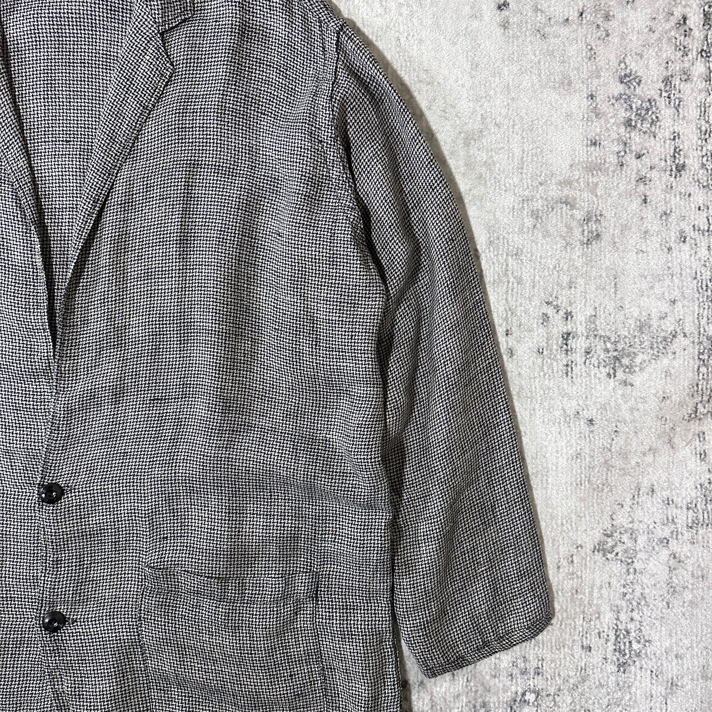 FLAX  Linen  Jacket Medium Black White Gray