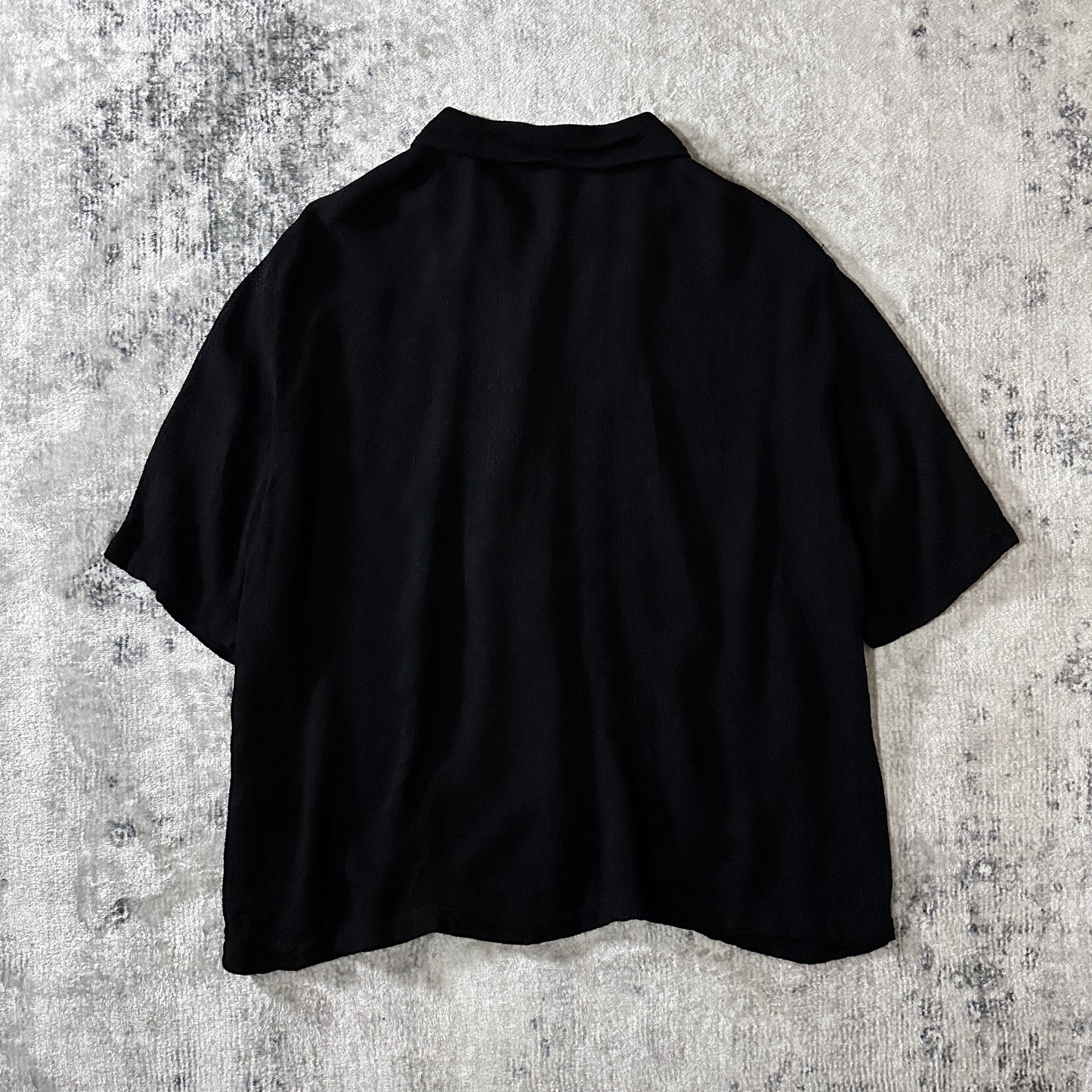 CP Shades 100% Rayon Short Sleeve Shirt Small Black