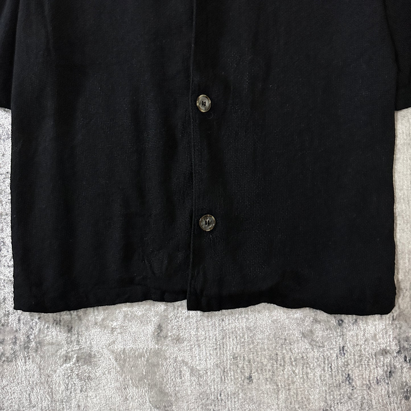 CP Shades 100% Rayon Short Sleeve Shirt Small Black