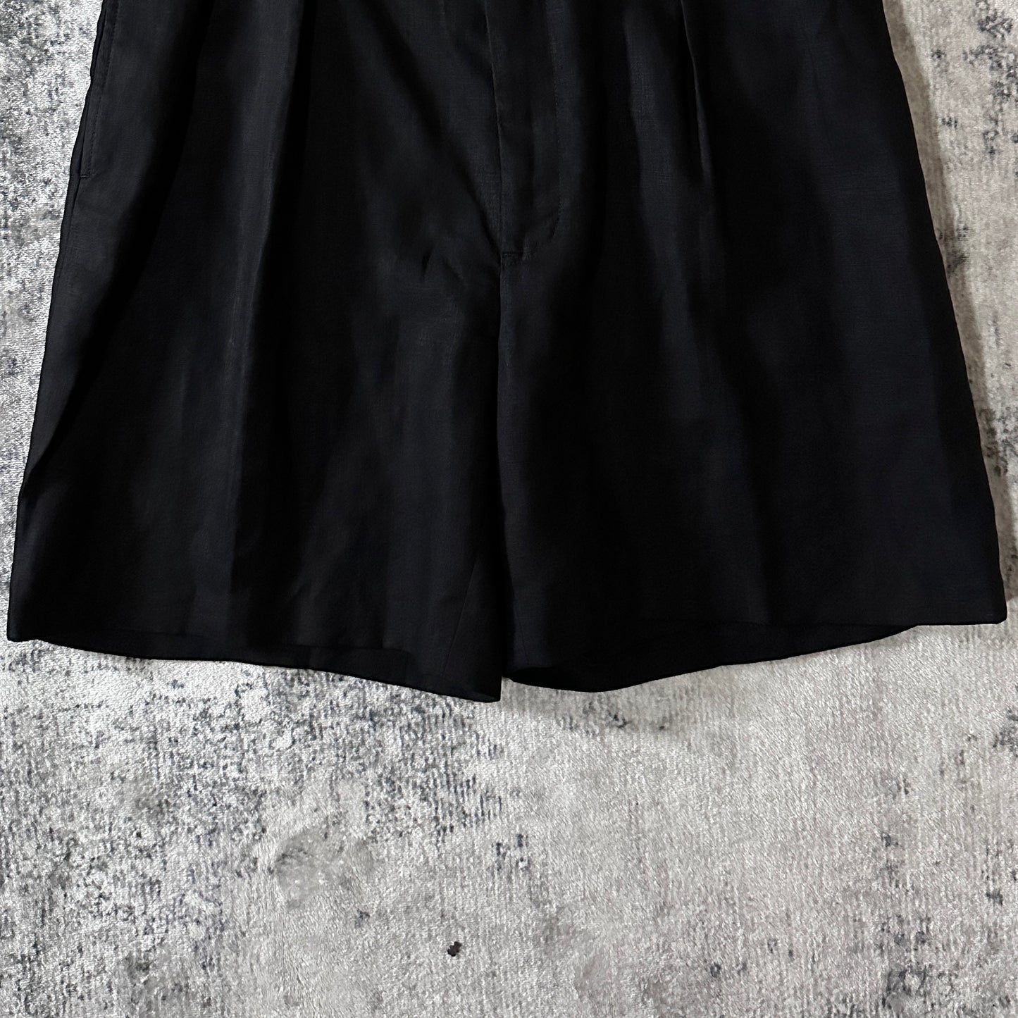 Polo by Ralph Lauren 100% Linen Pleated Shorts 36 Black