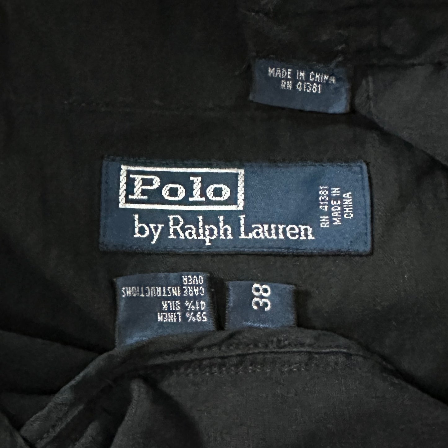 Polo by Ralph Lauren Linen Silk Black Shorts Size 38