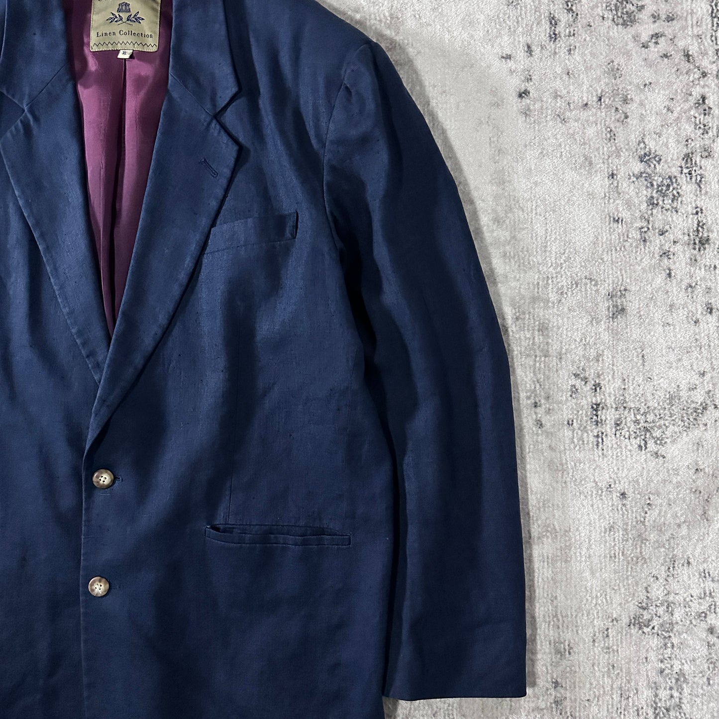 Navy Linen Blazer Size XL