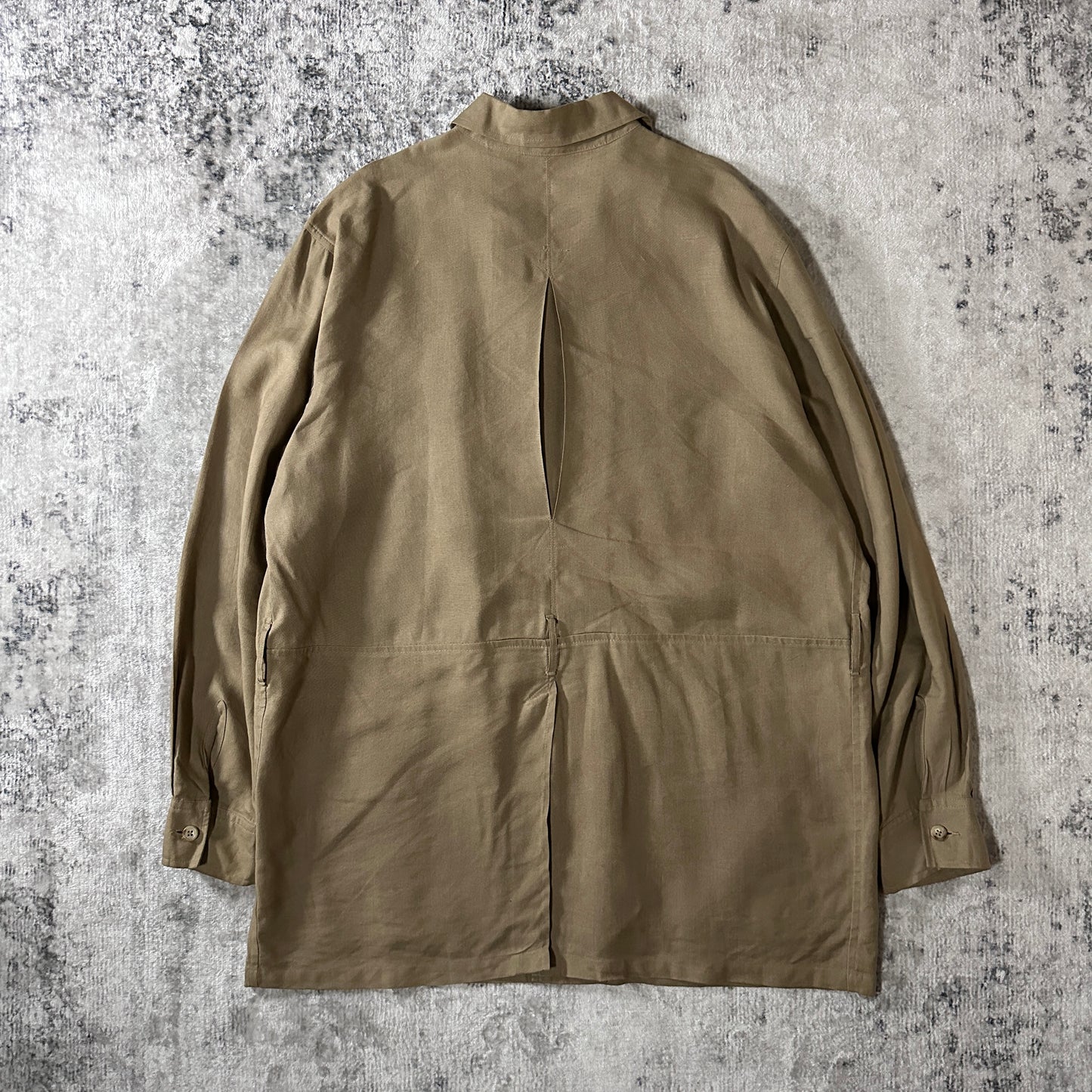 Polo Ralph Lauren Silk Linen Beige Safari Jacket L