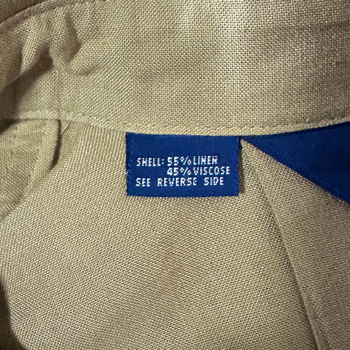 Polo Ralph Lauren Silk Linen Beige Safari Jacket L