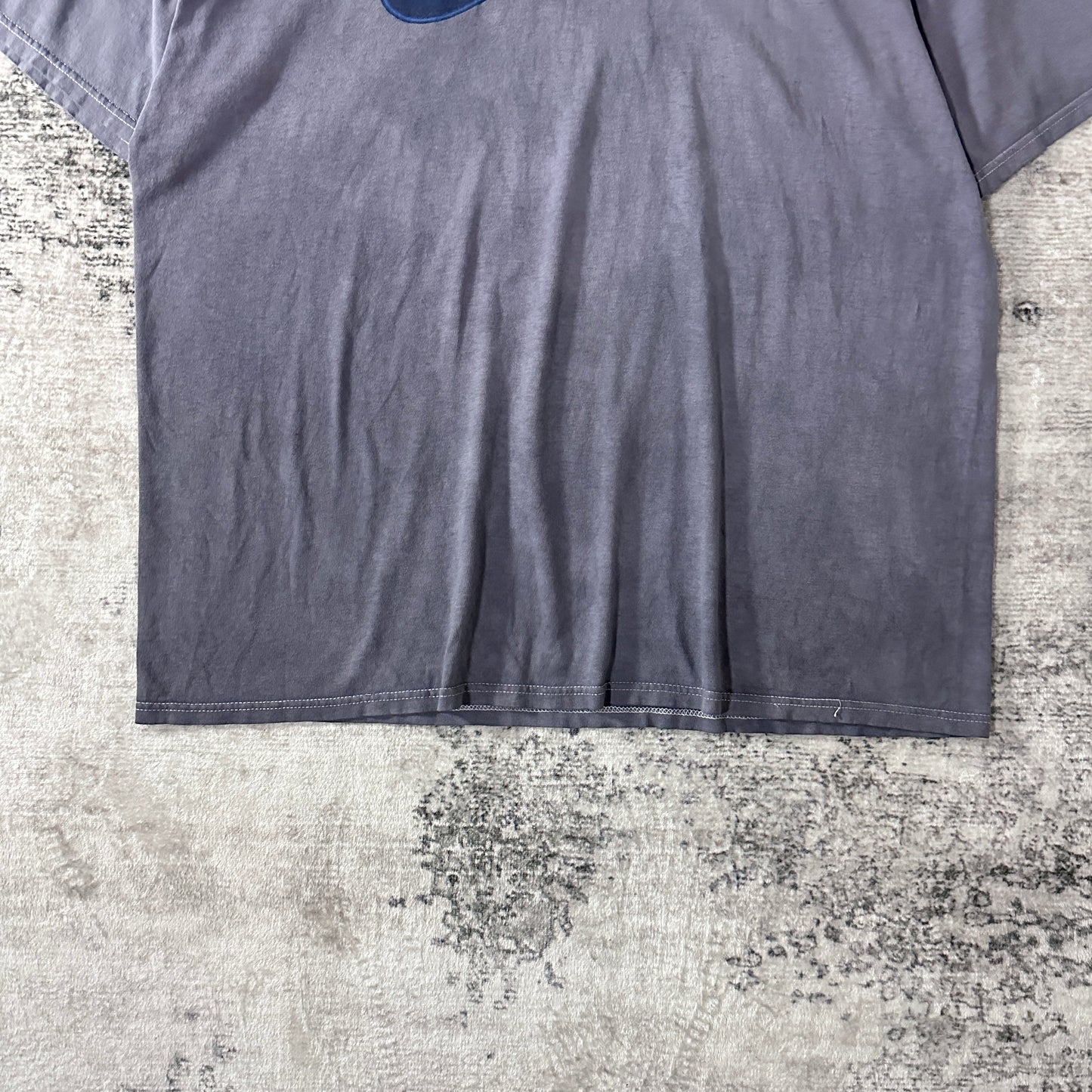 NIKE Big Swoosh Cotton T-Shirt L Fade Gray