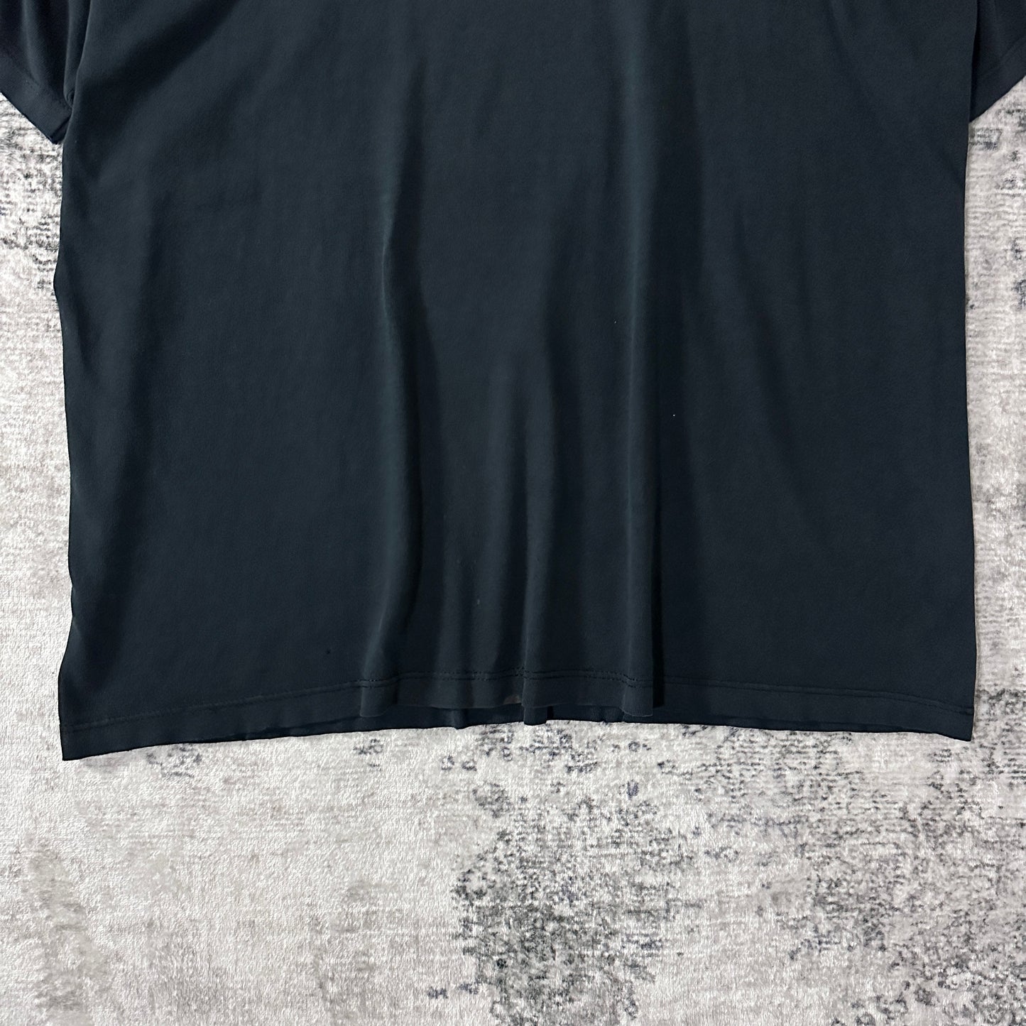 NIKE Cotton Swoosh T-Shirt L Black Yellow