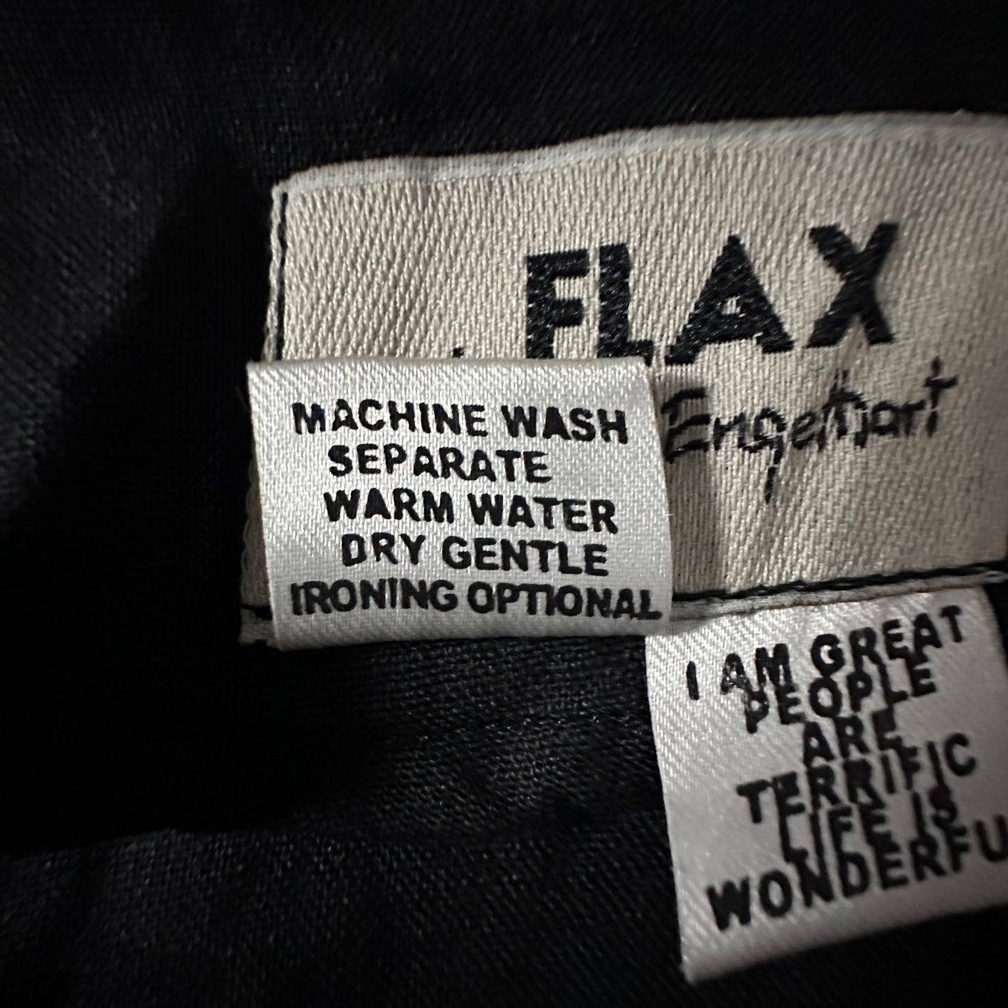 FLAX  Linen Black Shirt Jacket Medium
