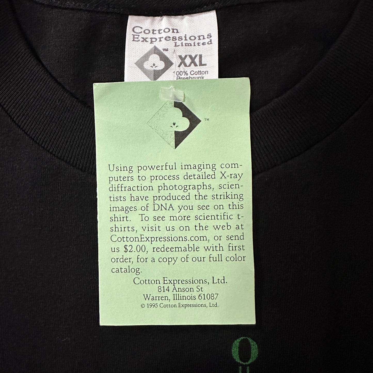 Cotton Expressions DNA The Code of Life Black Graphic T-Shirt XXL