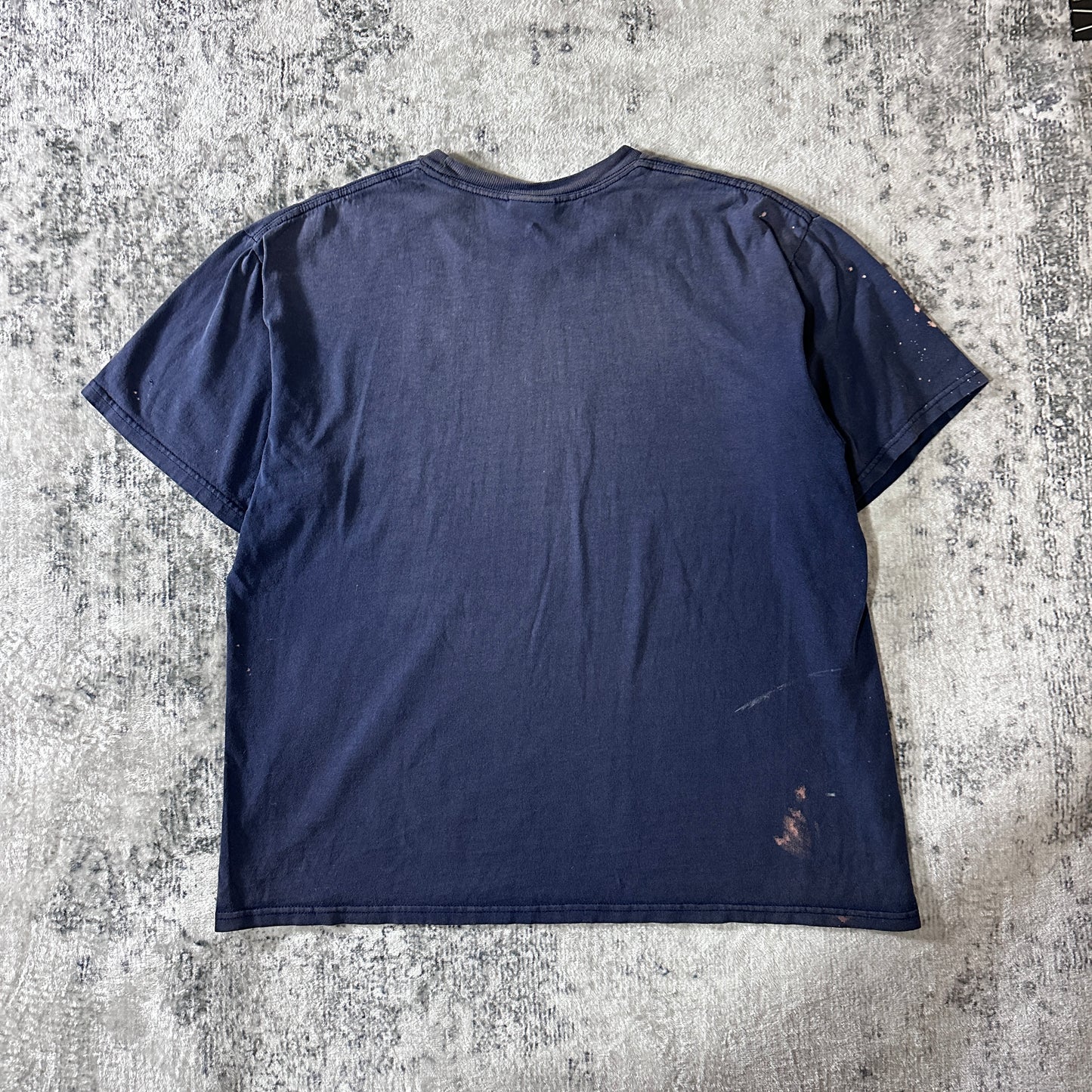 Nike Mini Swoosh Navy Paint Splatter T-Shirt L Cotton