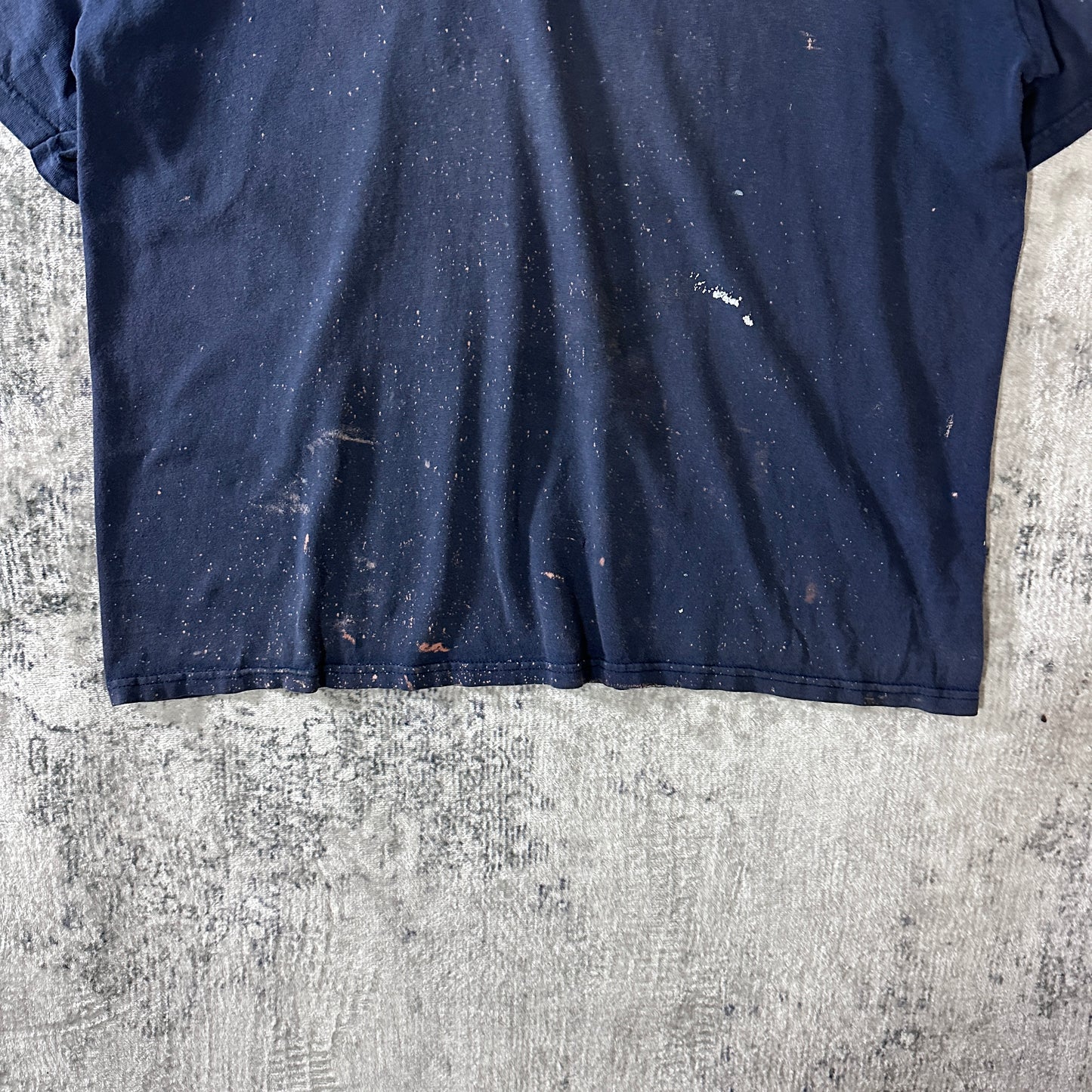 Nike Mini Swoosh Navy Paint Splatter T-Shirt L Cotton